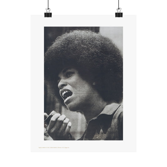 Angela Davis Black Panther Party Vertical Poster