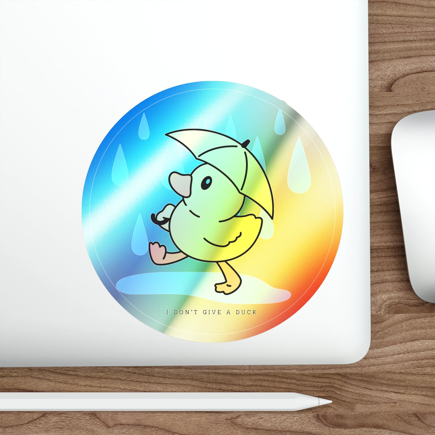 Don't give a Duck Holographic Die-cut Stickers