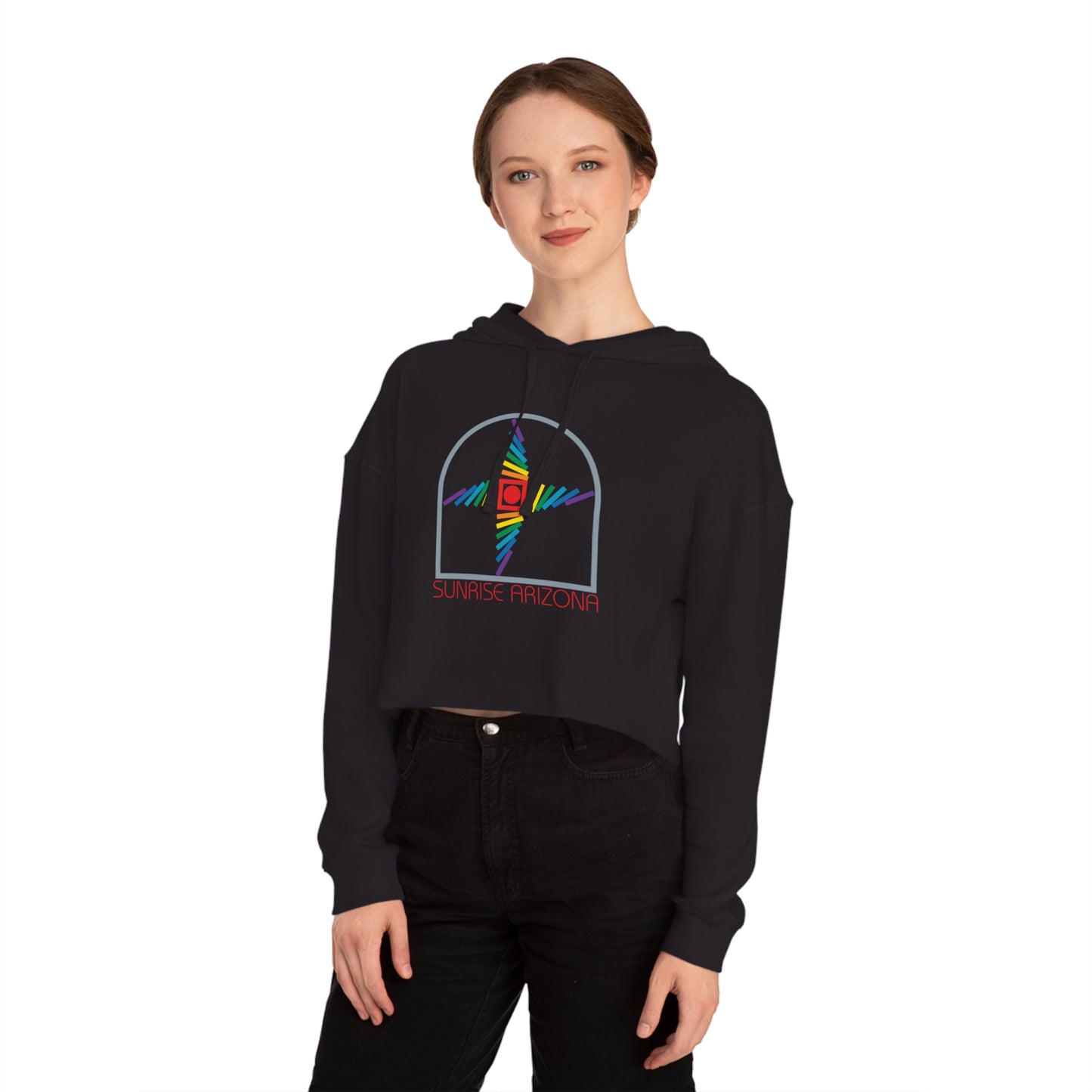 Arizona Sunrise  Women’s Cropped Hooded Sweatshirt