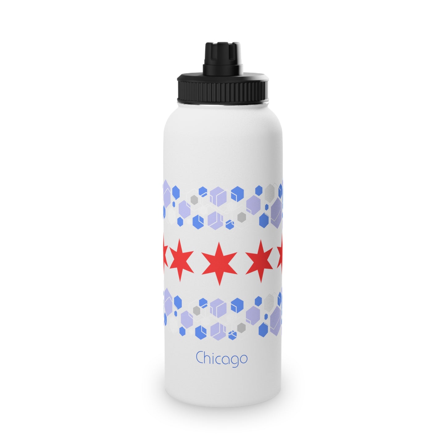 Modern Chicago Stainless Steel Water Bottle, Standard Lid EU