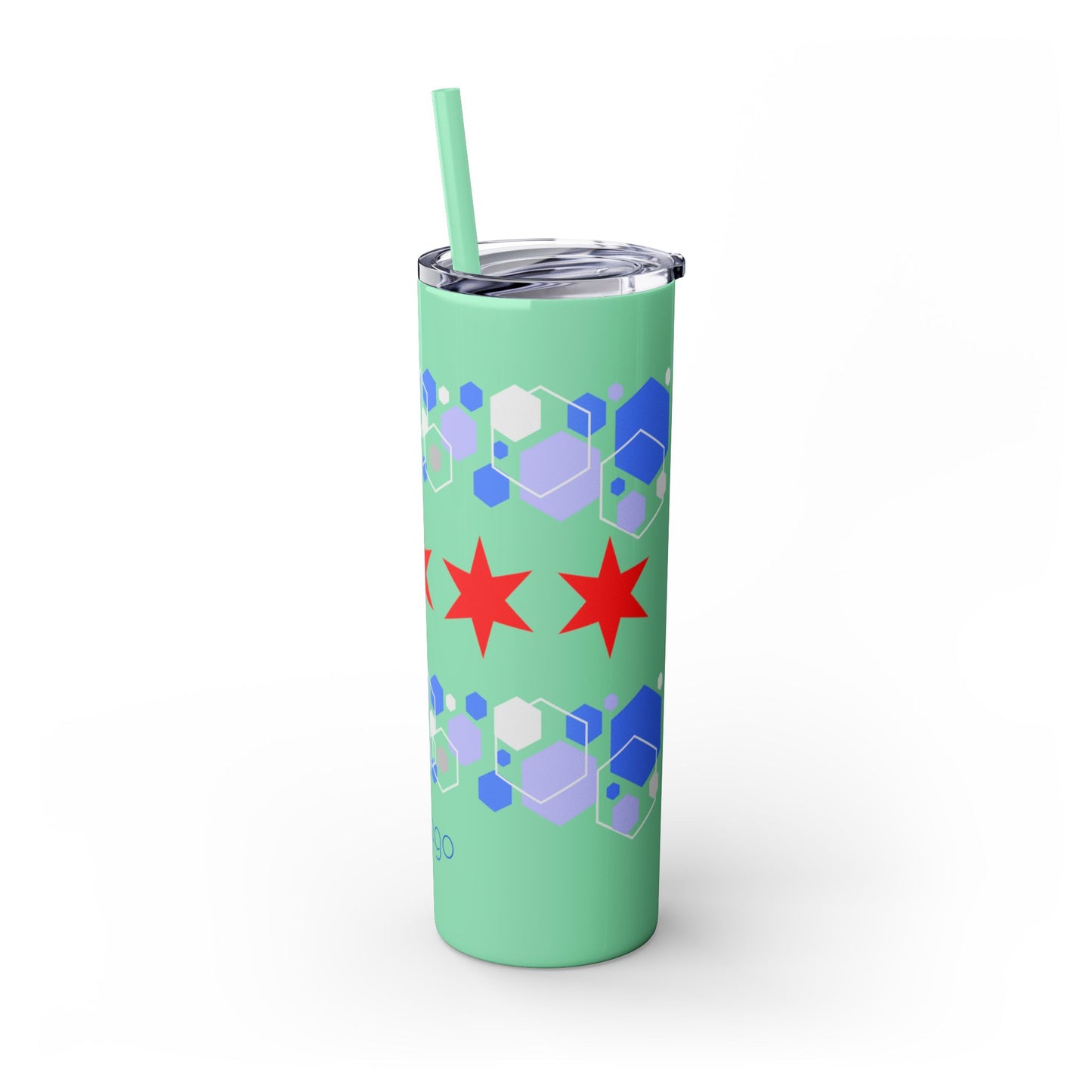 Modern Chicago Tumbler with Straw, 20oz