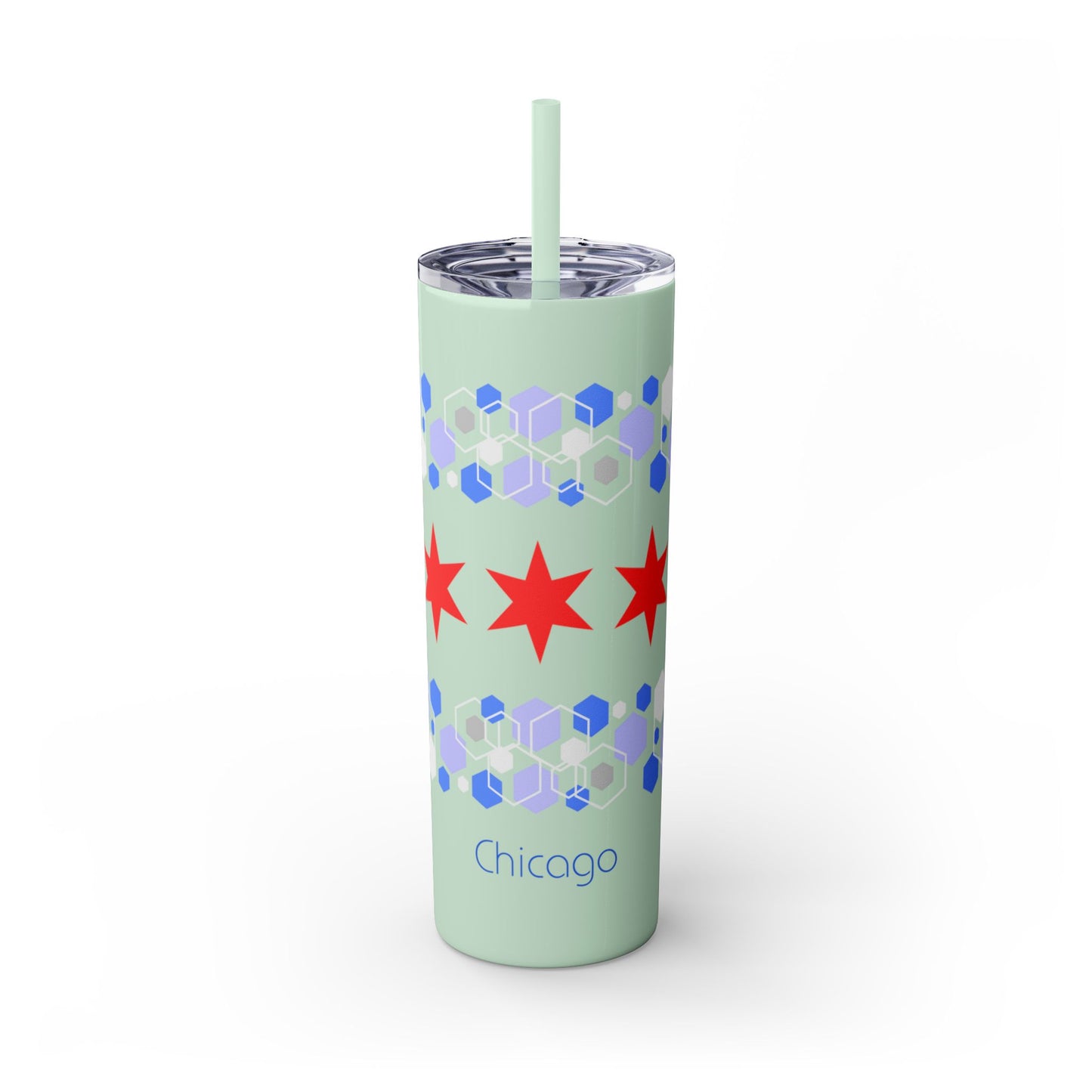 Modern Chicago Tumbler with Straw, 20oz