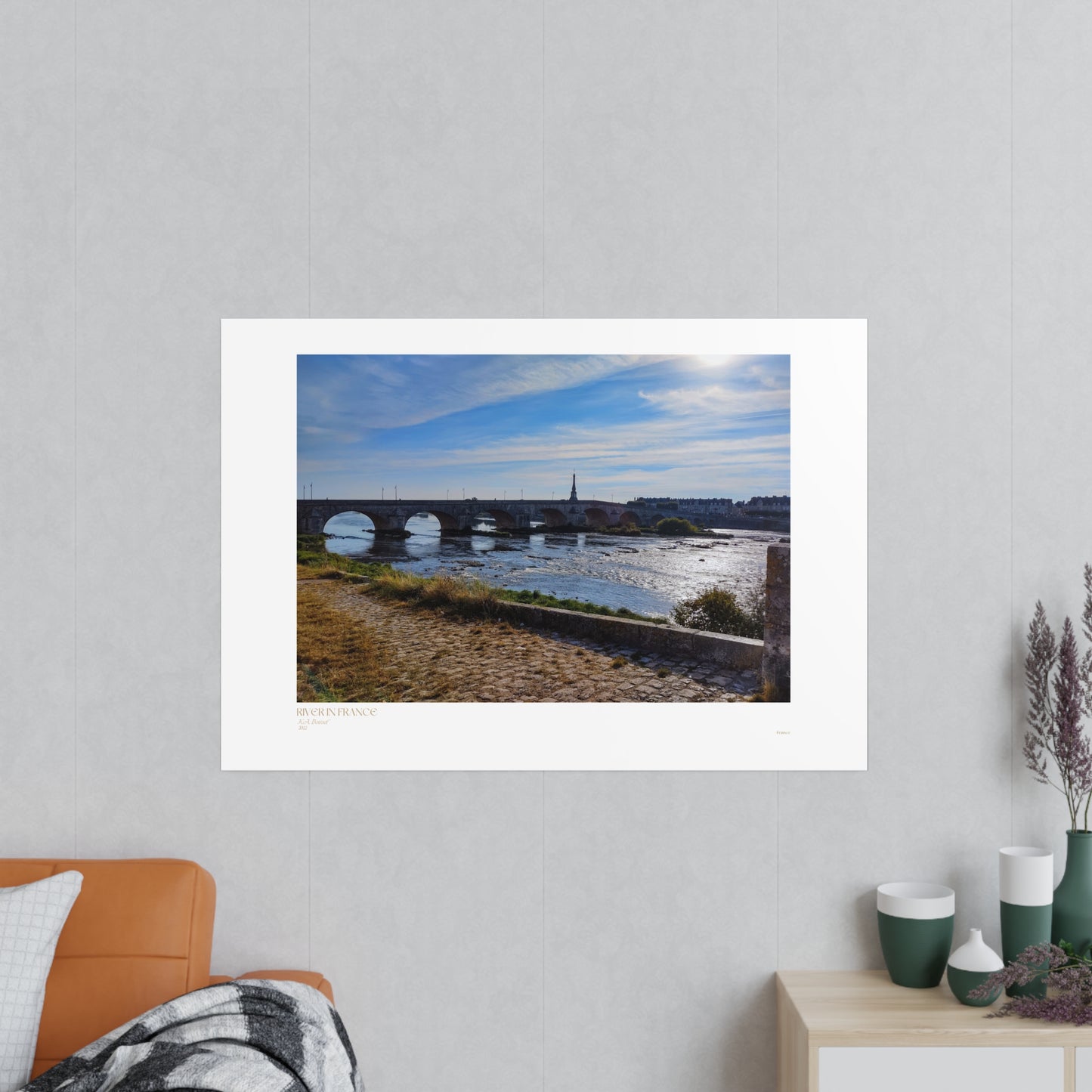 River In France Matte Photograph Horizontal Posters EU