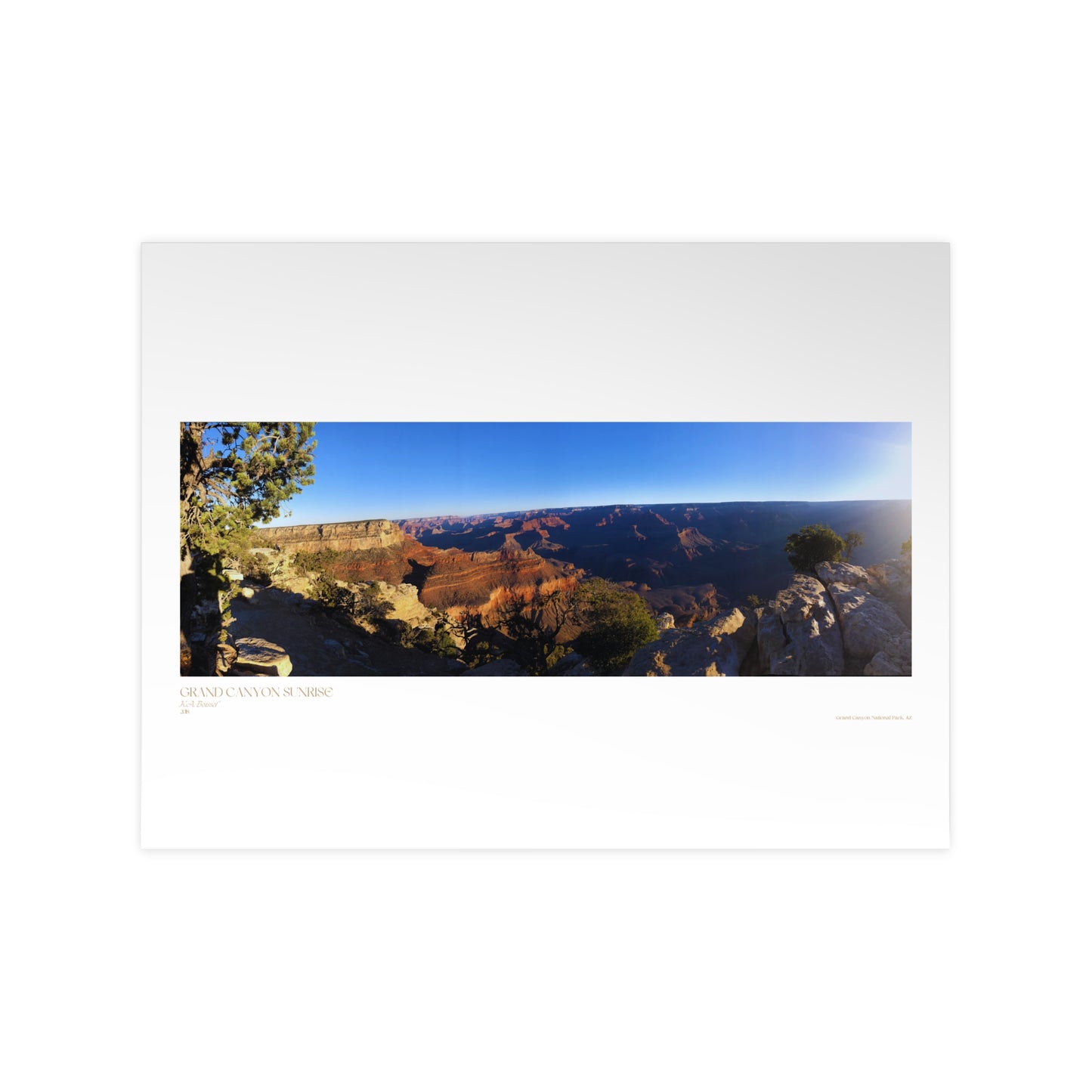 Grand Canyon Sunrise Matte Photograph Horizontal Posters EU