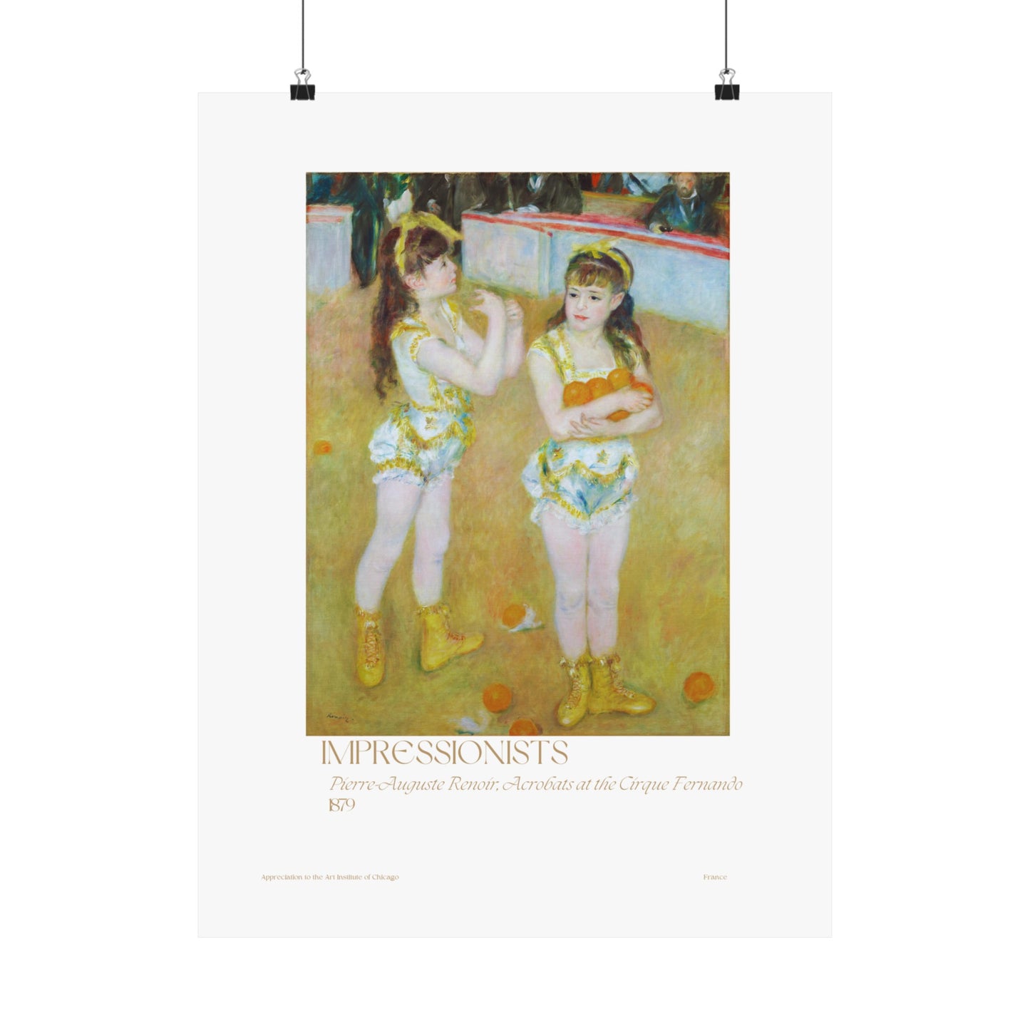 Pierre-Auguste Renoir, Acrobats at the Cirque Fernando Vertical Posters