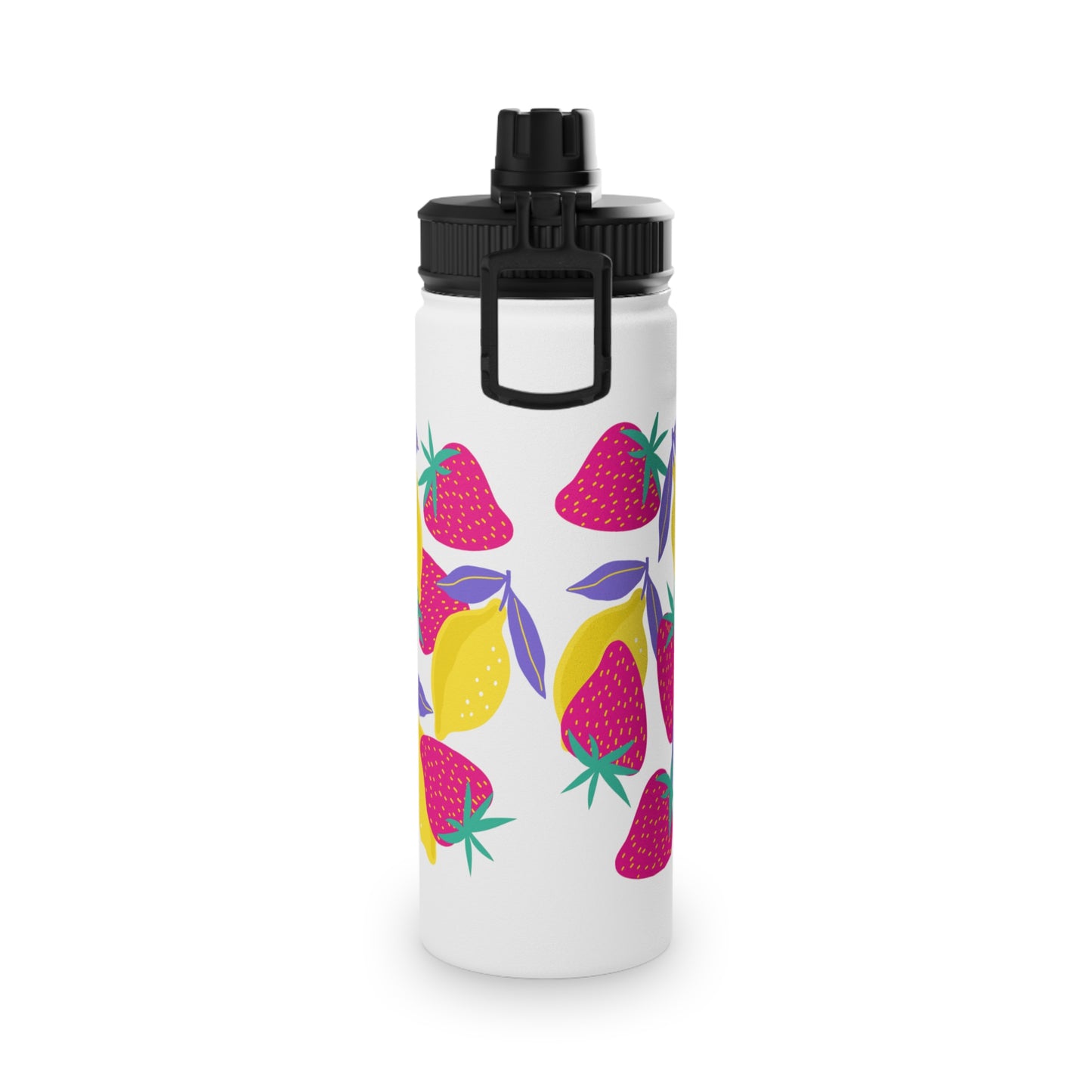 Lemons and Strawberries Stainless Steel Water Bottle, Standard Lid EU