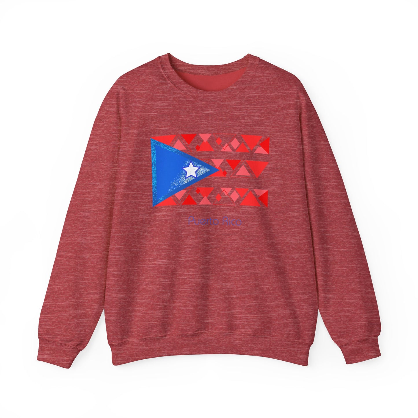 Sudadera unisex con cuello redondo y mezcla pesada Modern Puerto Rico