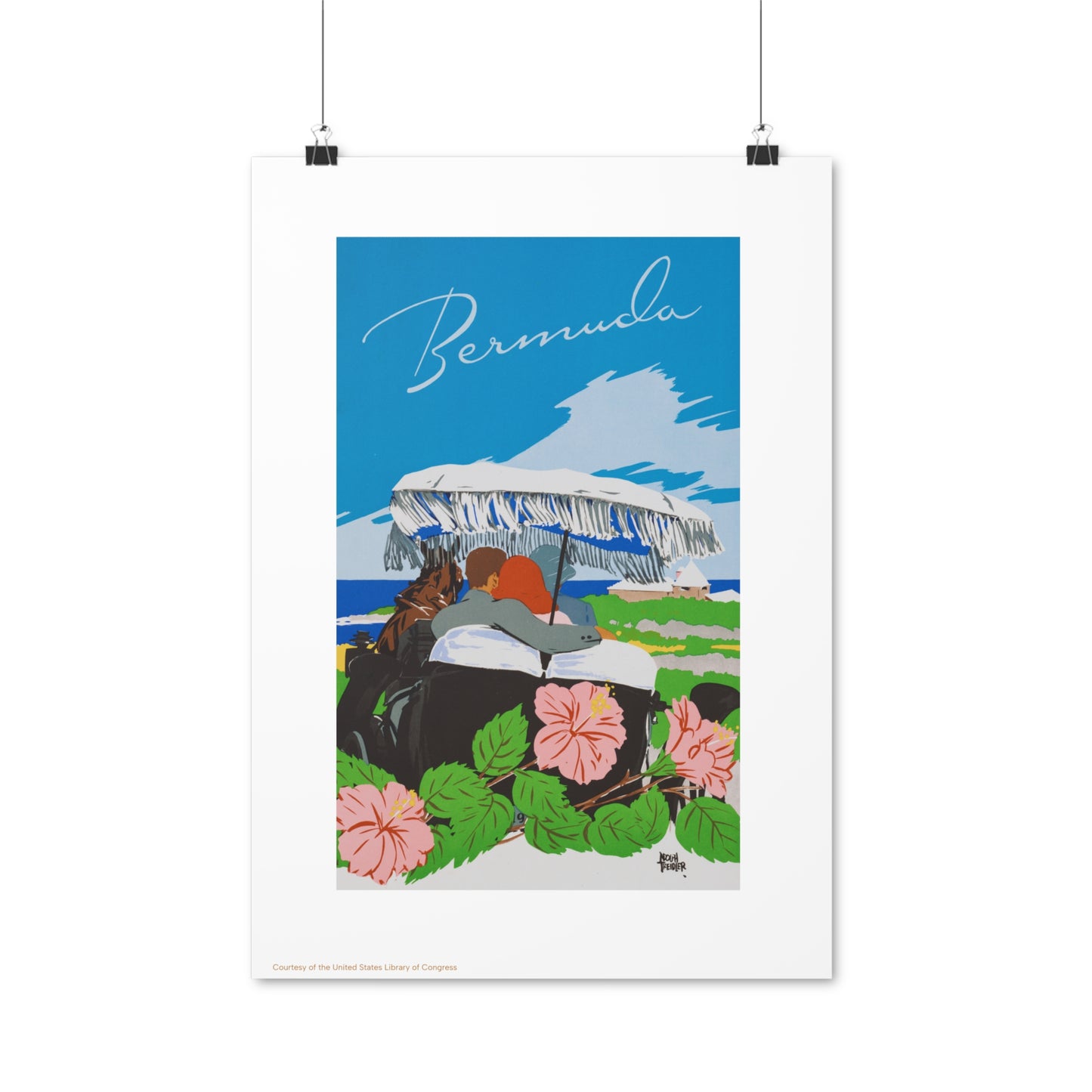 Bermuda Illustration Vertical Poster EU