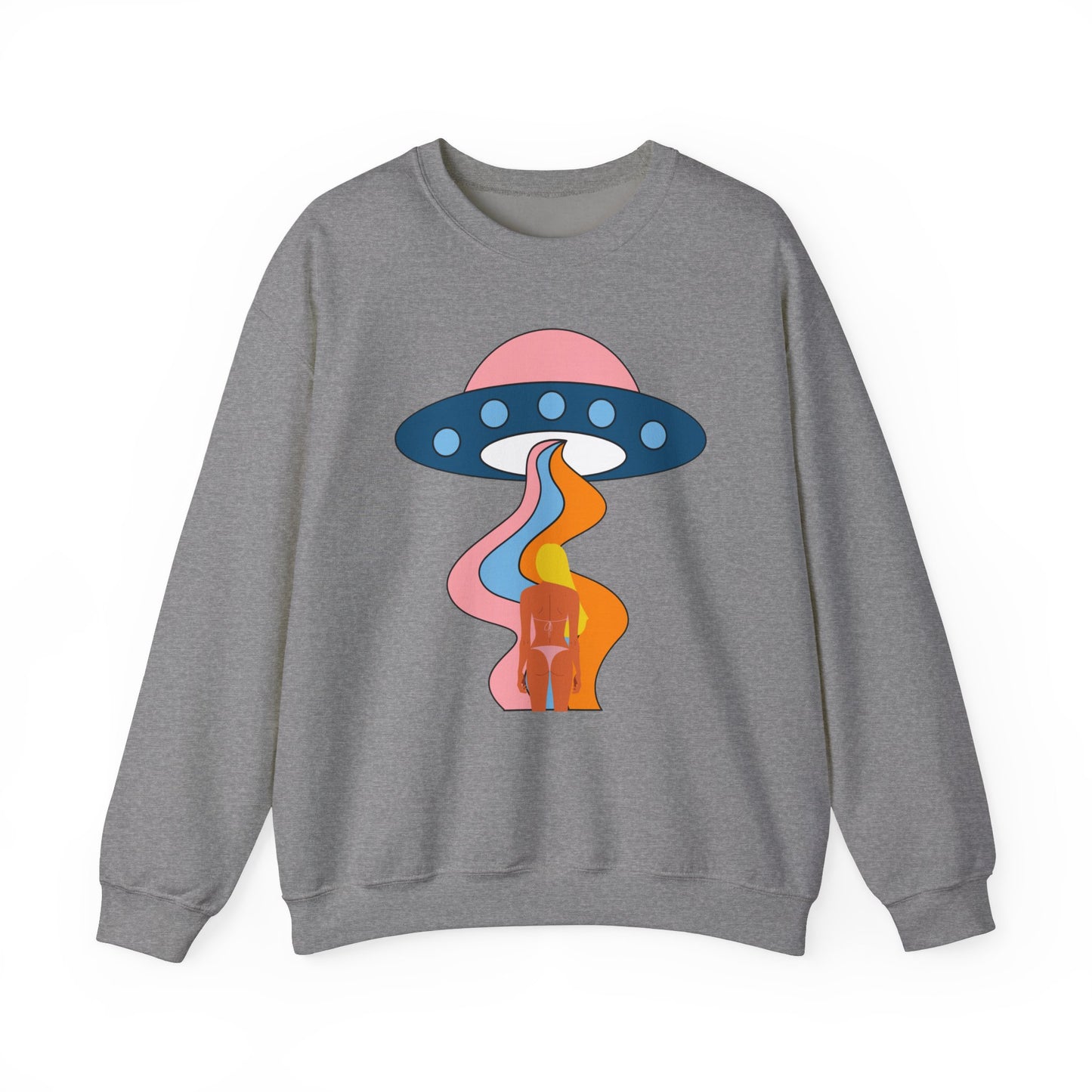 Sudadera unisex de cuello redondo de mezcla pesada Bikini Abduction 