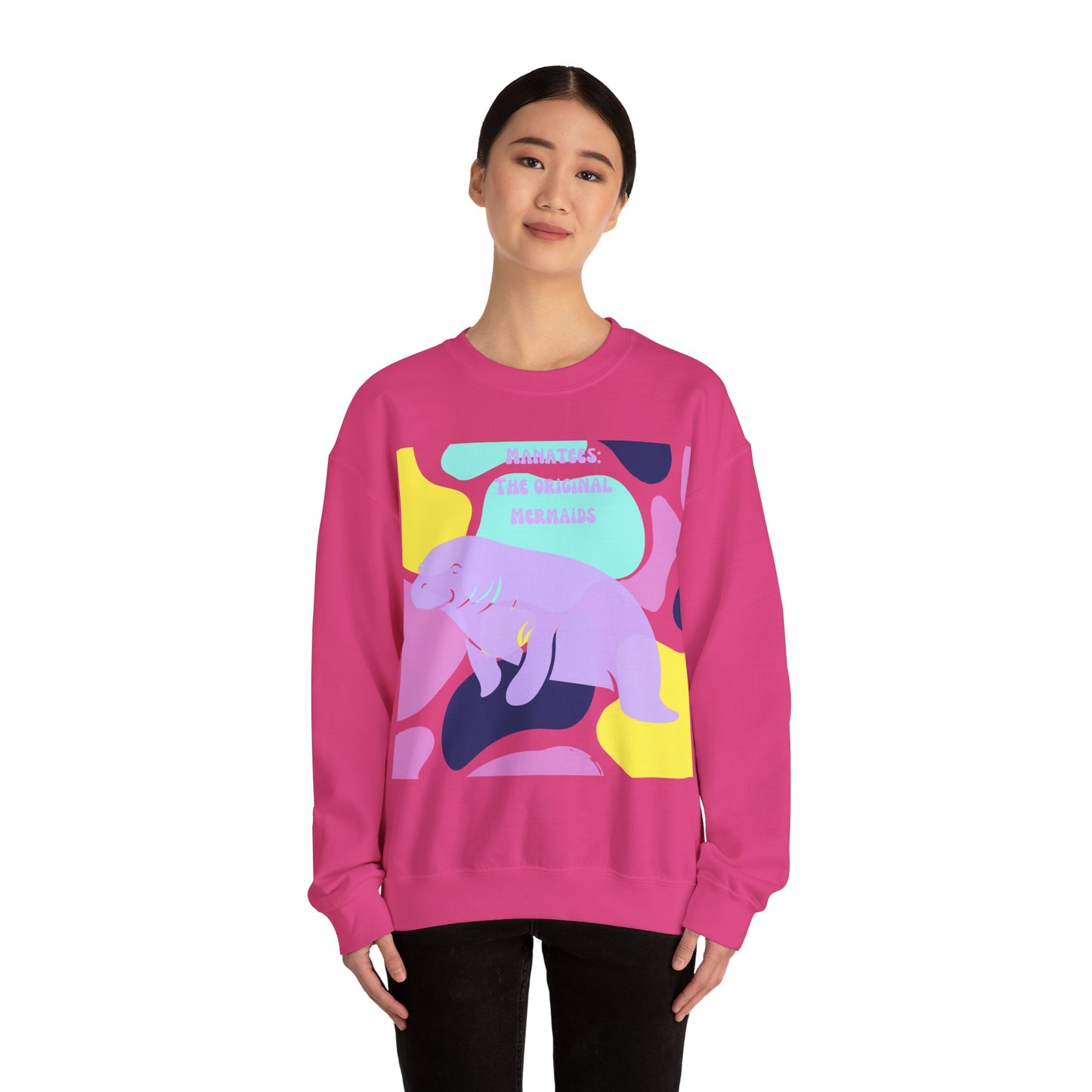 The Original Mermaid Manatee Unisex Heavy Blend™ Crewneck Sweatshirt EU