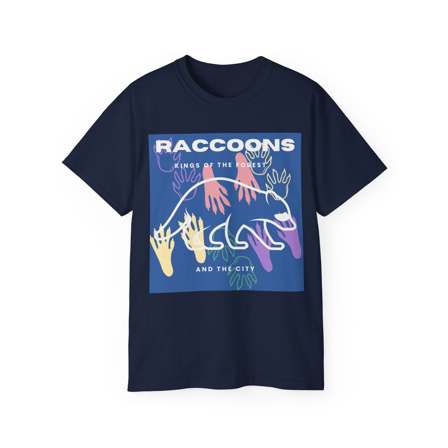 Camiseta unisex de algodón ultra fino Kings of City Forest Raccoons 