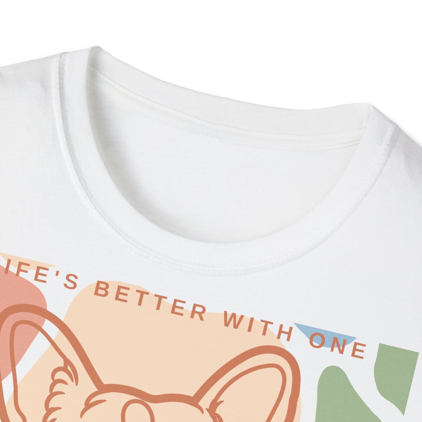 Bonita camiseta unisex de estilo suave con diseño de Corgi 