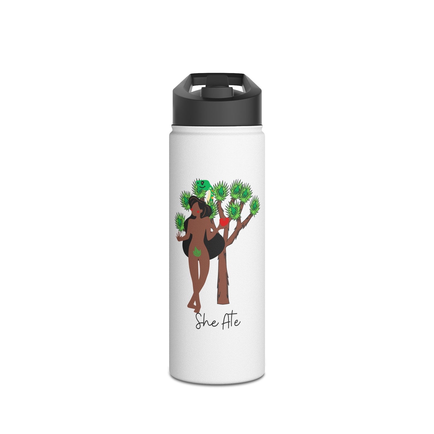 Eve She Ate Stainless Steel Water Bottle, Standard Lid