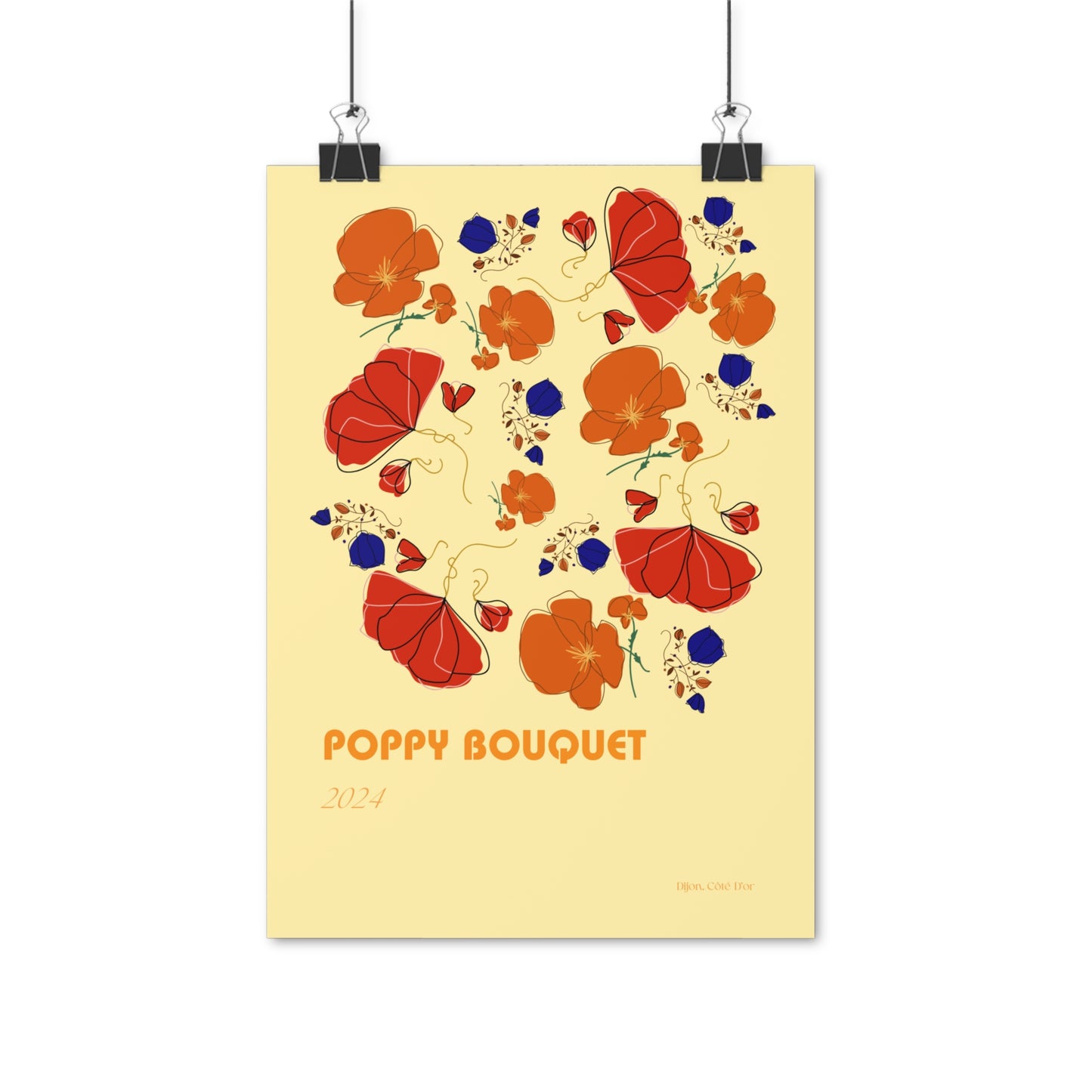 Poppy Bouquet Vertical Posters EU