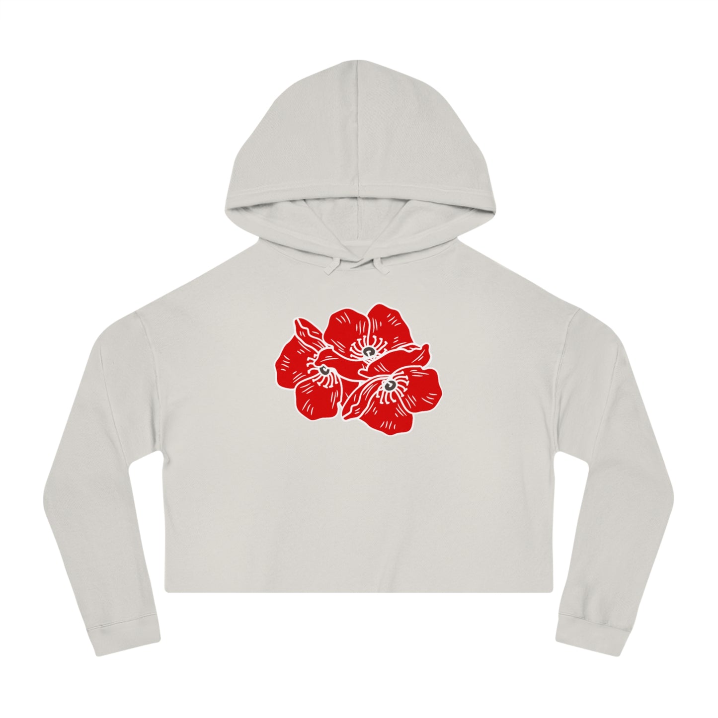 Poppies Women’s Cropped Hooded Sweatshirt