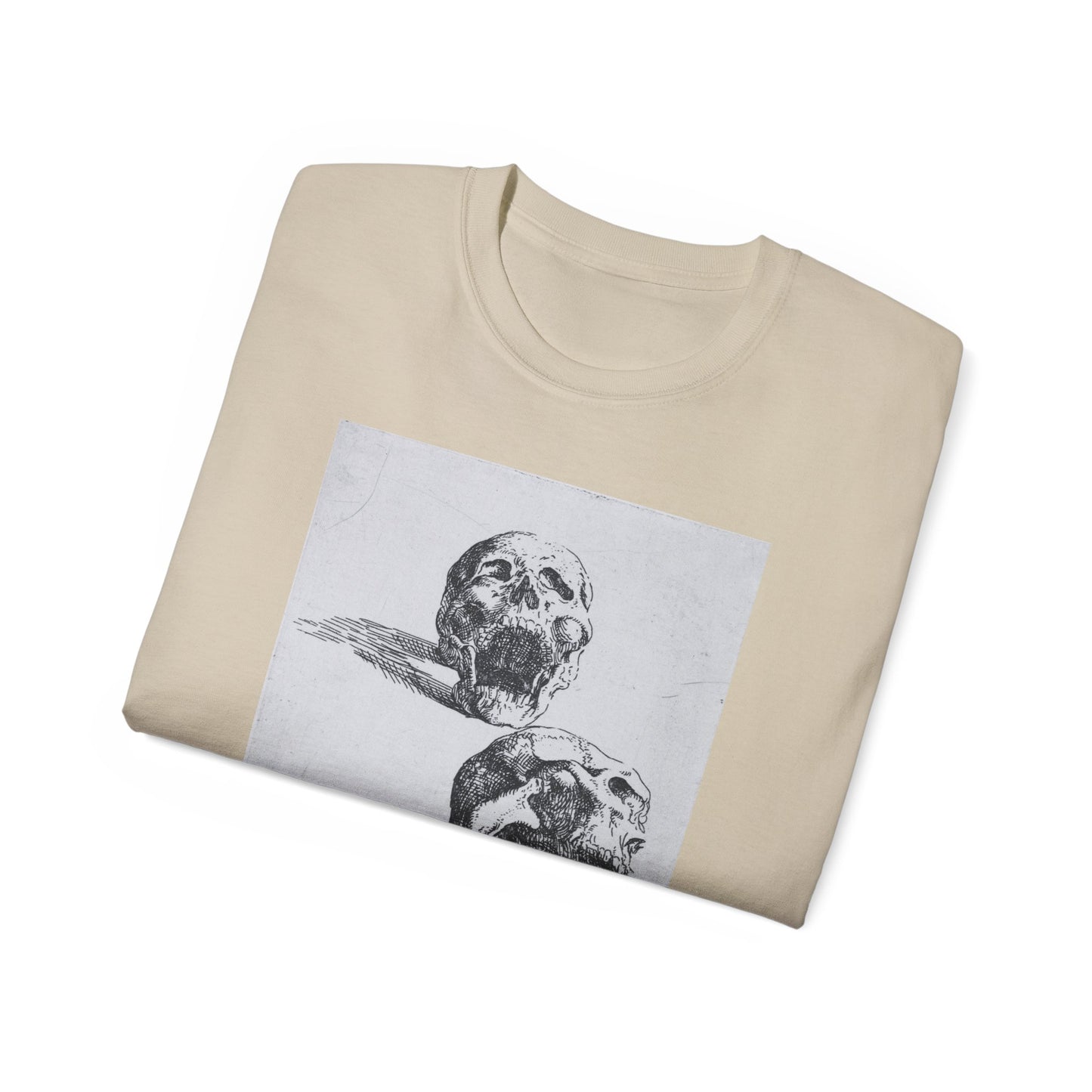 Three Human Skulls Salvator Rosa 1662 Unisex Ultra Cotton Tee