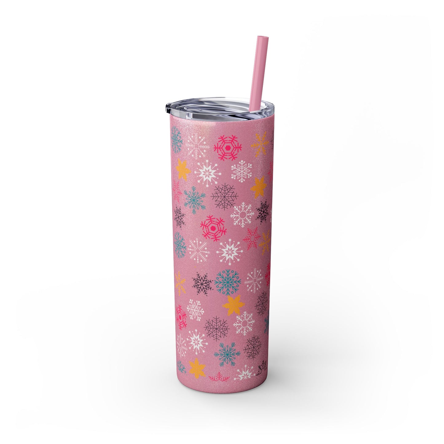 Vaso con pajita Let it Snow Rainbows, 20 oz