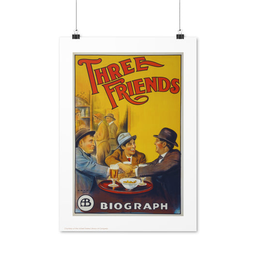 Three Friends Illustration Vertical Poster EU