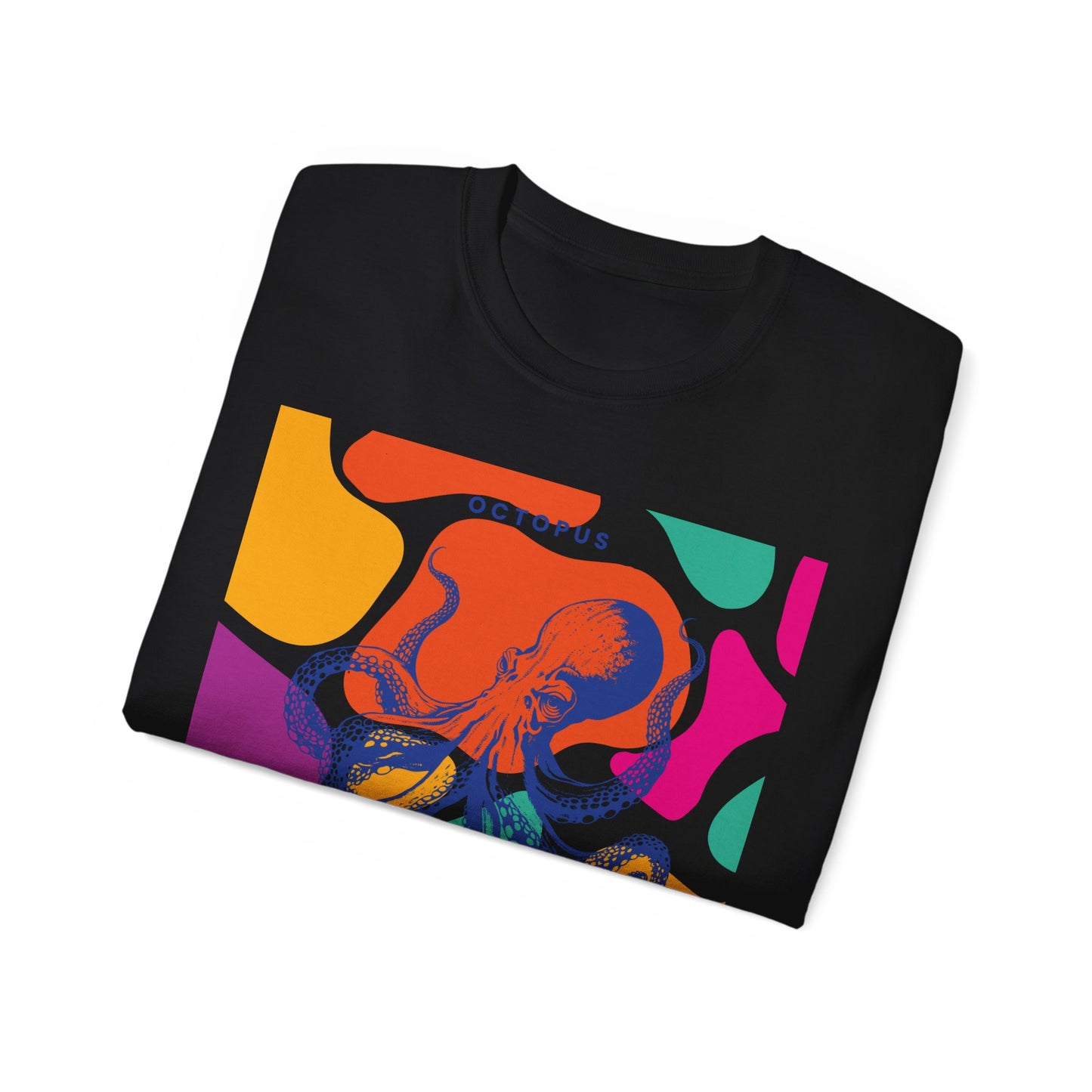 Camiseta unisex de algodón ultra suave con diseño de pulpo Squishy Sea Genius de la UE 