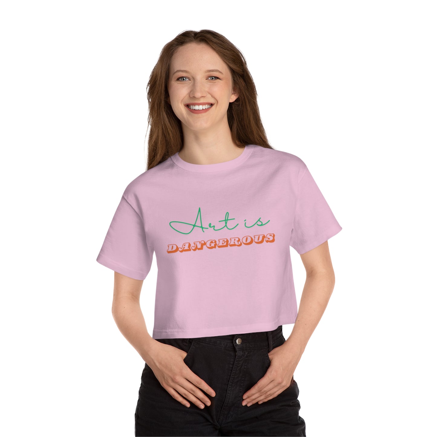 Art is Dangerous  Champion Women's Heritage Cropped T-Shirt