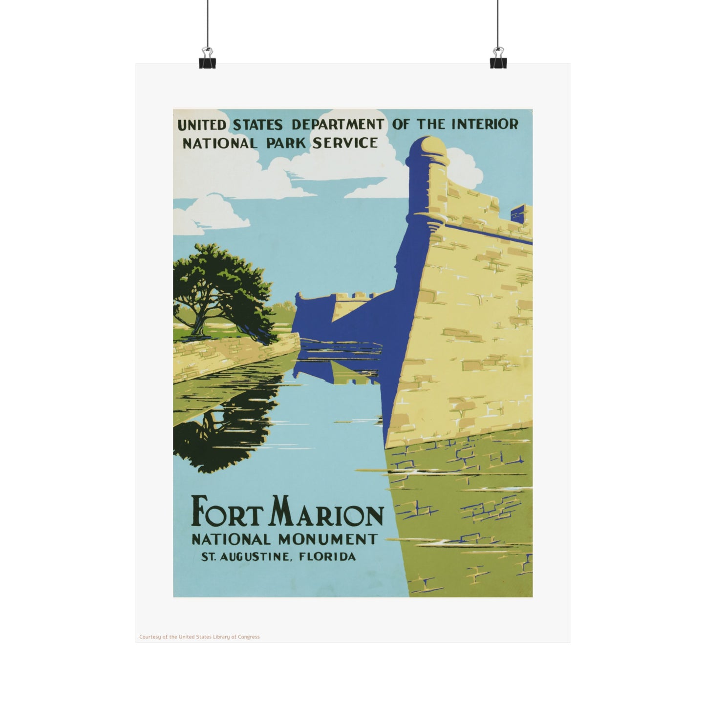 Fort Marion Illustration Vertical Poster