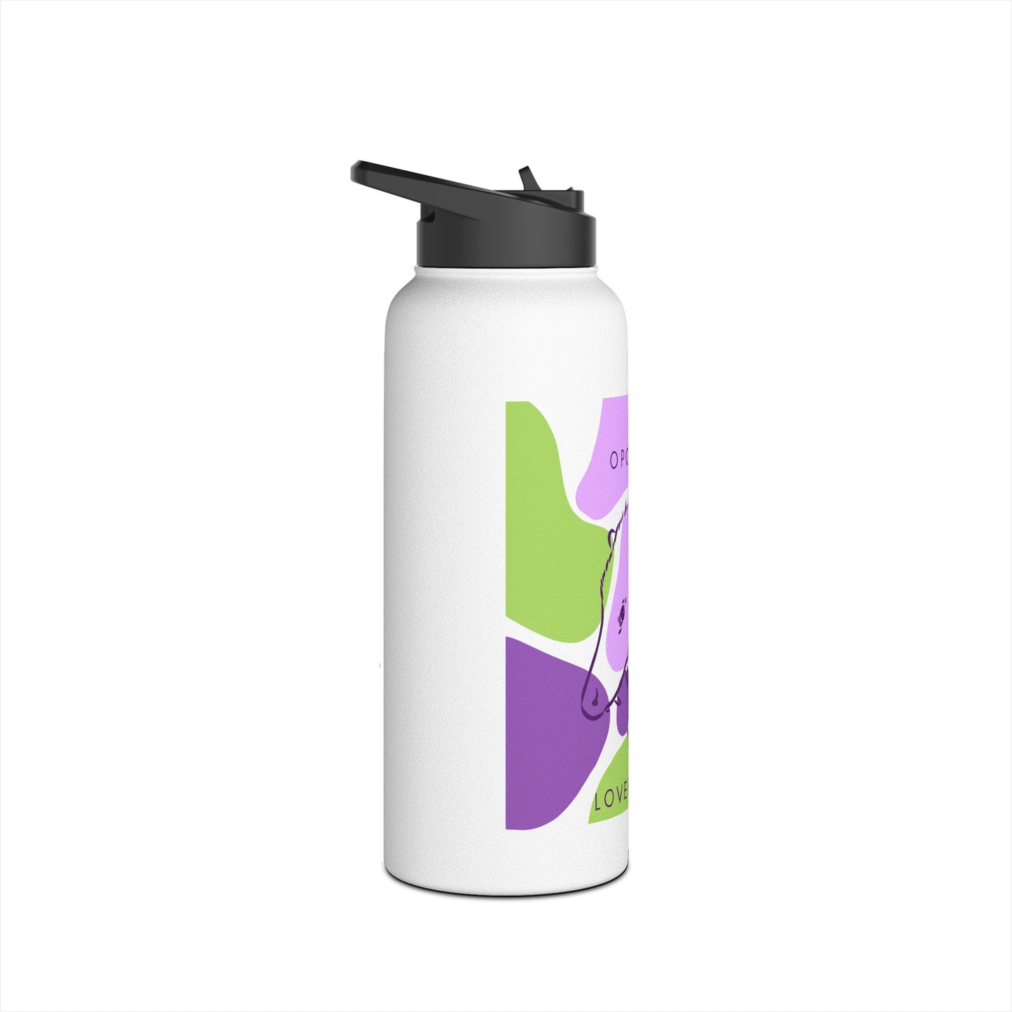 Opossum Lovers Club Stainless Steel Water Bottle, Standard Lid