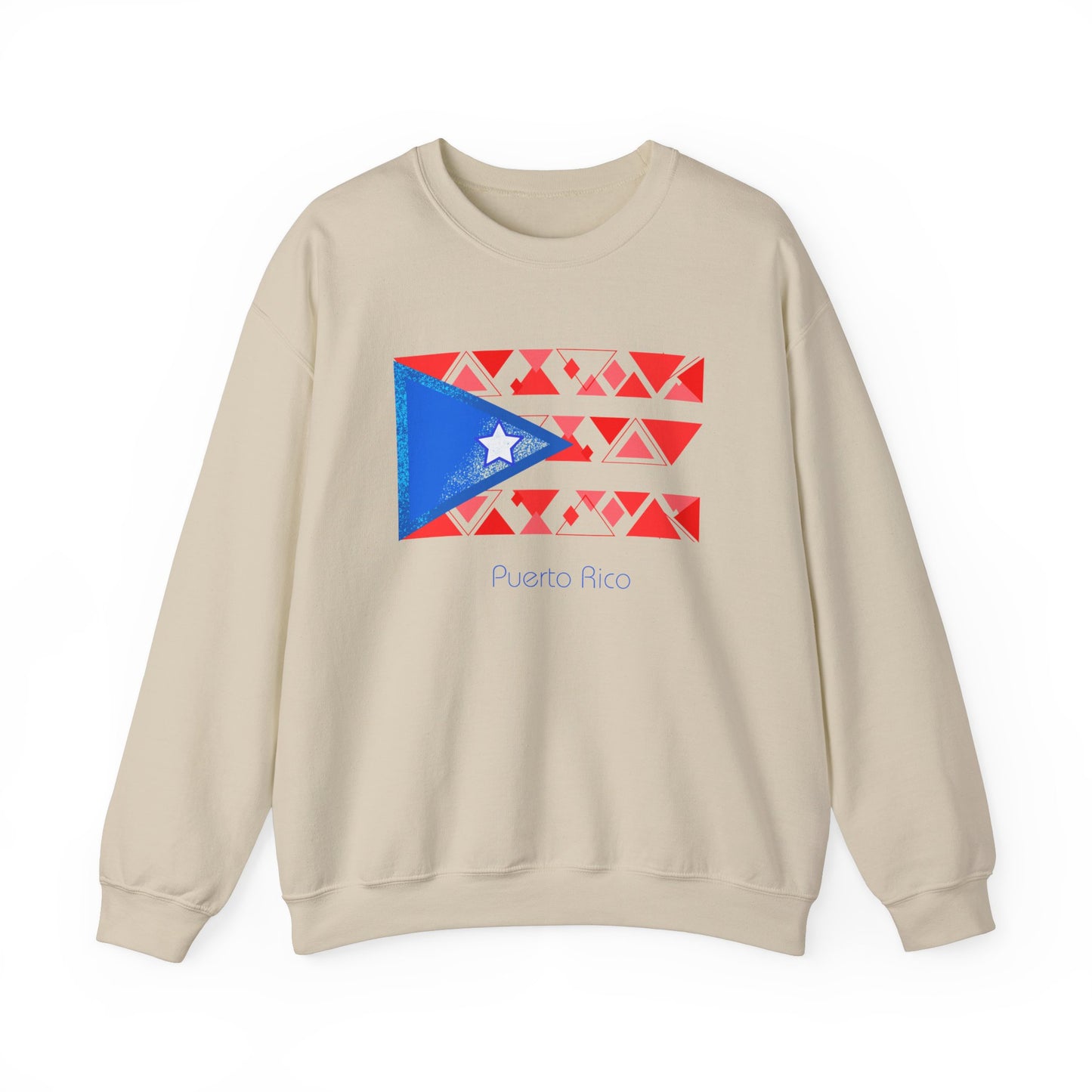 Sudadera unisex con cuello redondo y mezcla pesada Modern Puerto Rico