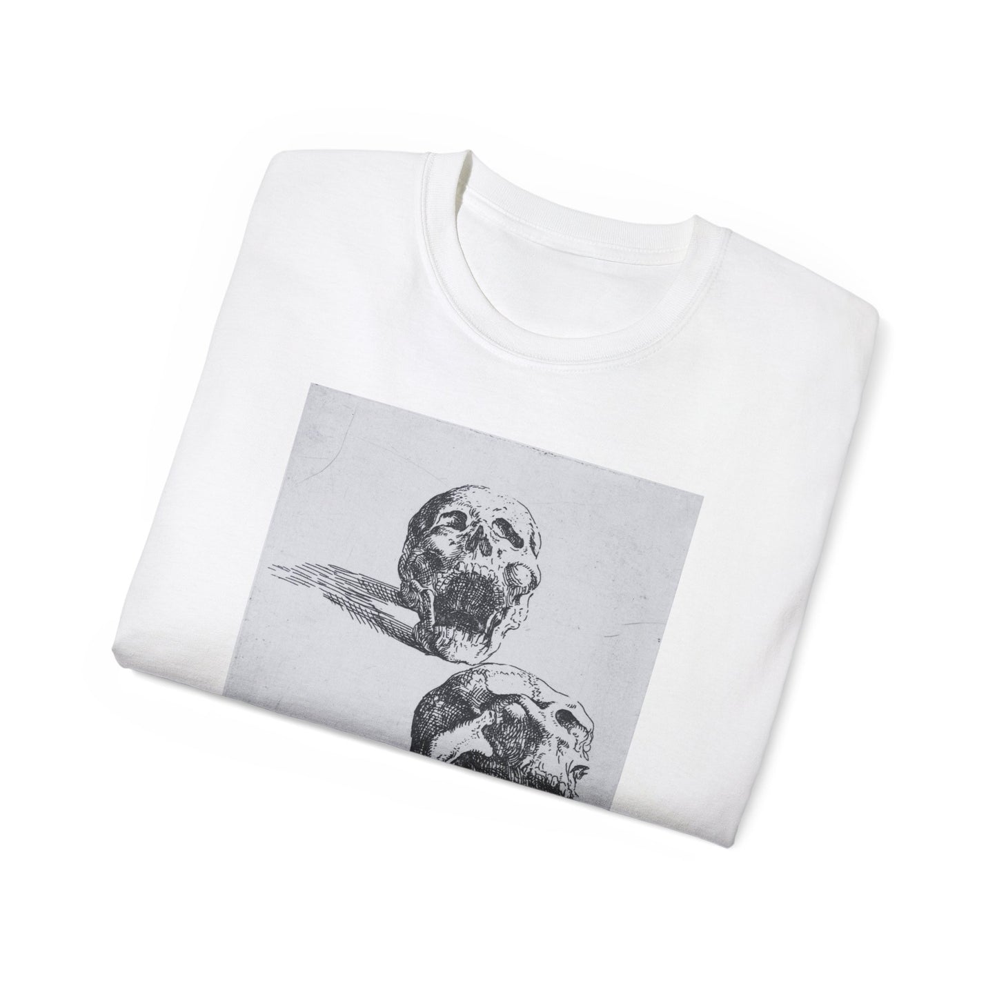 Three Human Skulls Salvator Rosa 1662 Unisex Ultra Cotton Tee