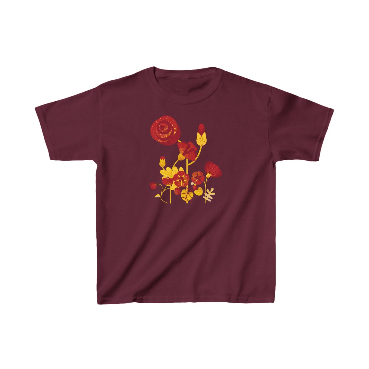 Retro Flowers Kids Heavy Cotton™ Tee