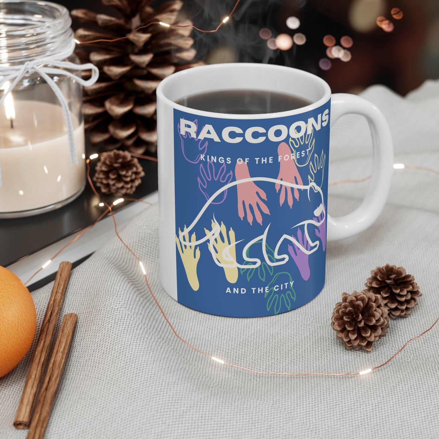 Kings of City Forest Raccoons Mug 11oz