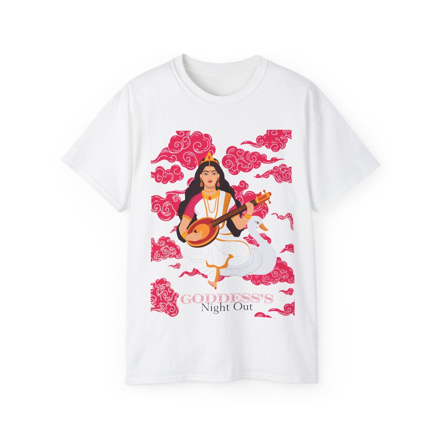 Goddess's Night Out Saraswati Goddess Bachelorette Girls Night Party Unisex Ultra Cotton Tee