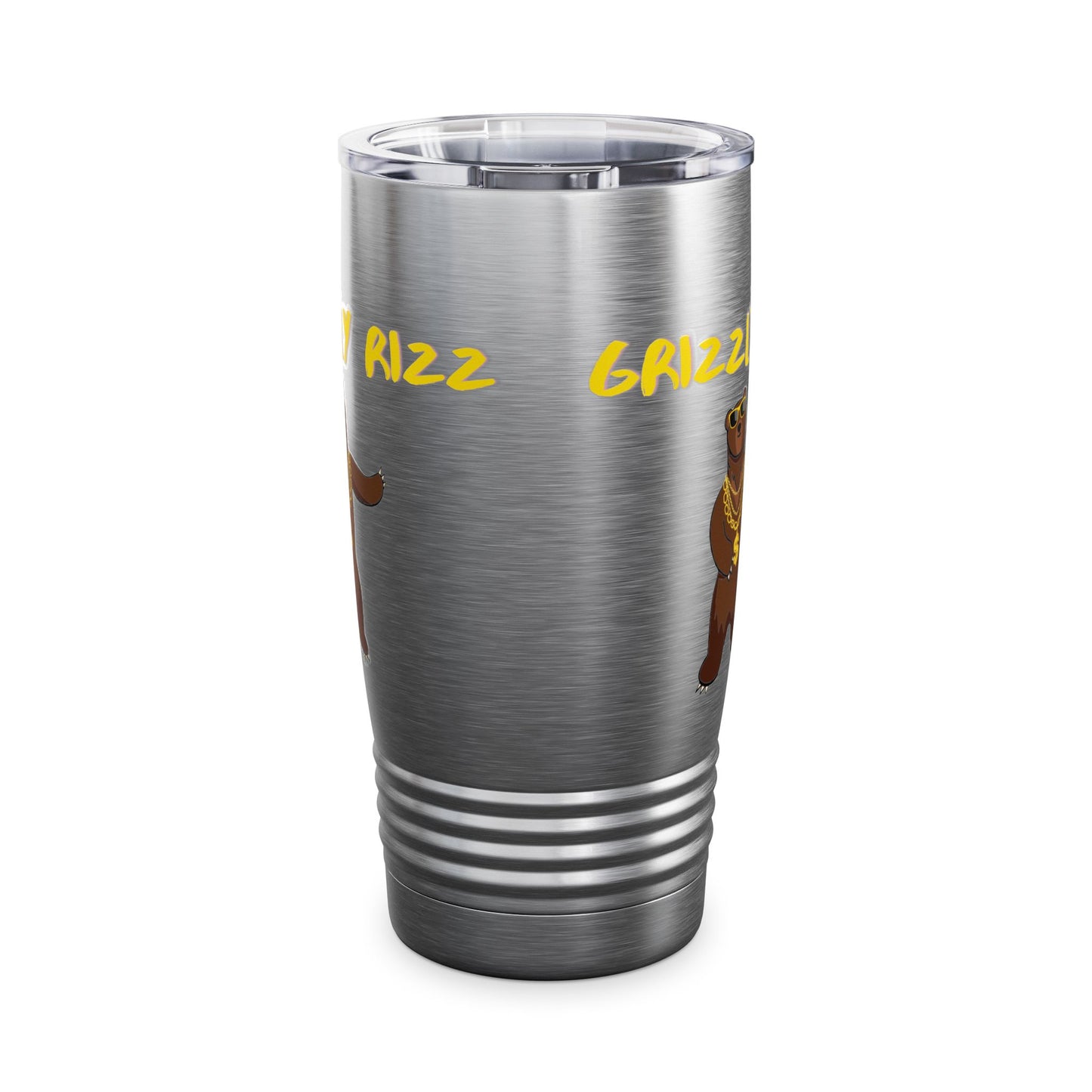 Vaso de cuello redondo con forma de oso Grizzly Rizz de 20 oz 