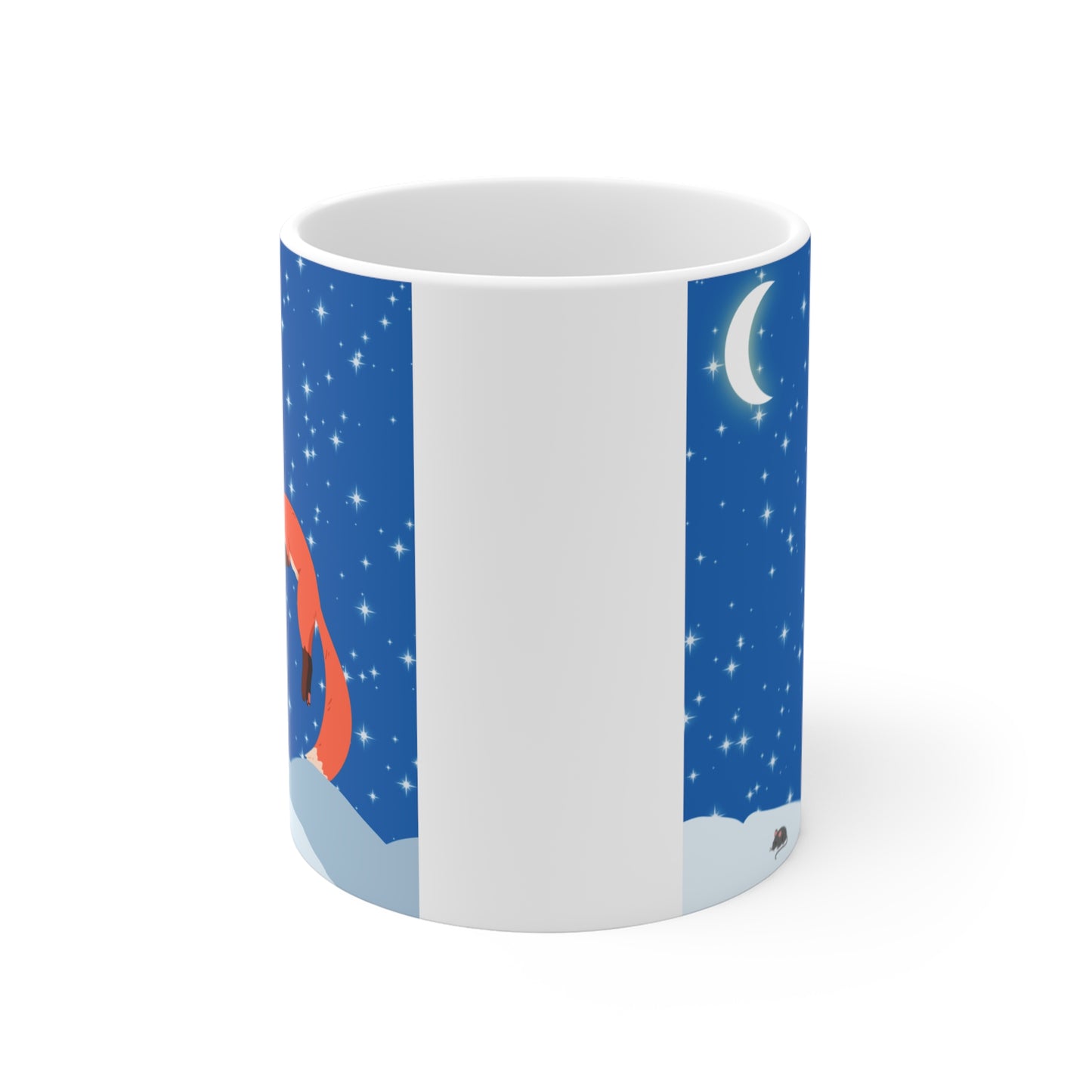 Snow Jumping Fox Mug 11oz