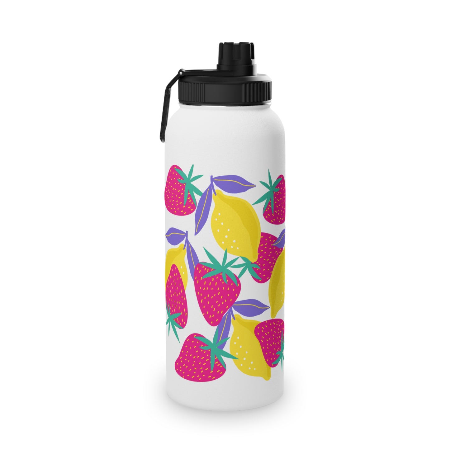 Lemons and Strawberries Stainless Steel Water Bottle, Standard Lid EU