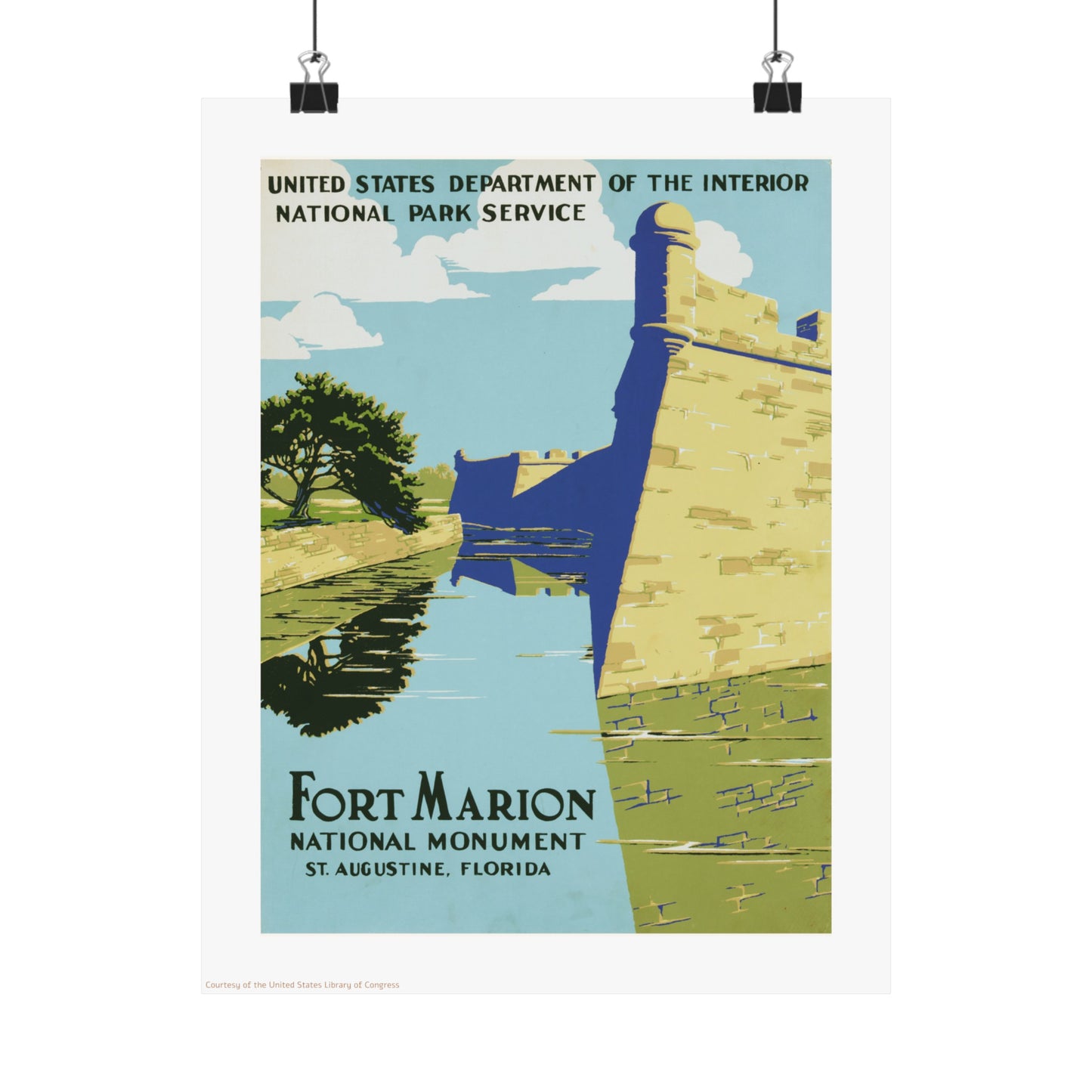 Fort Marion Illustration Vertical Poster