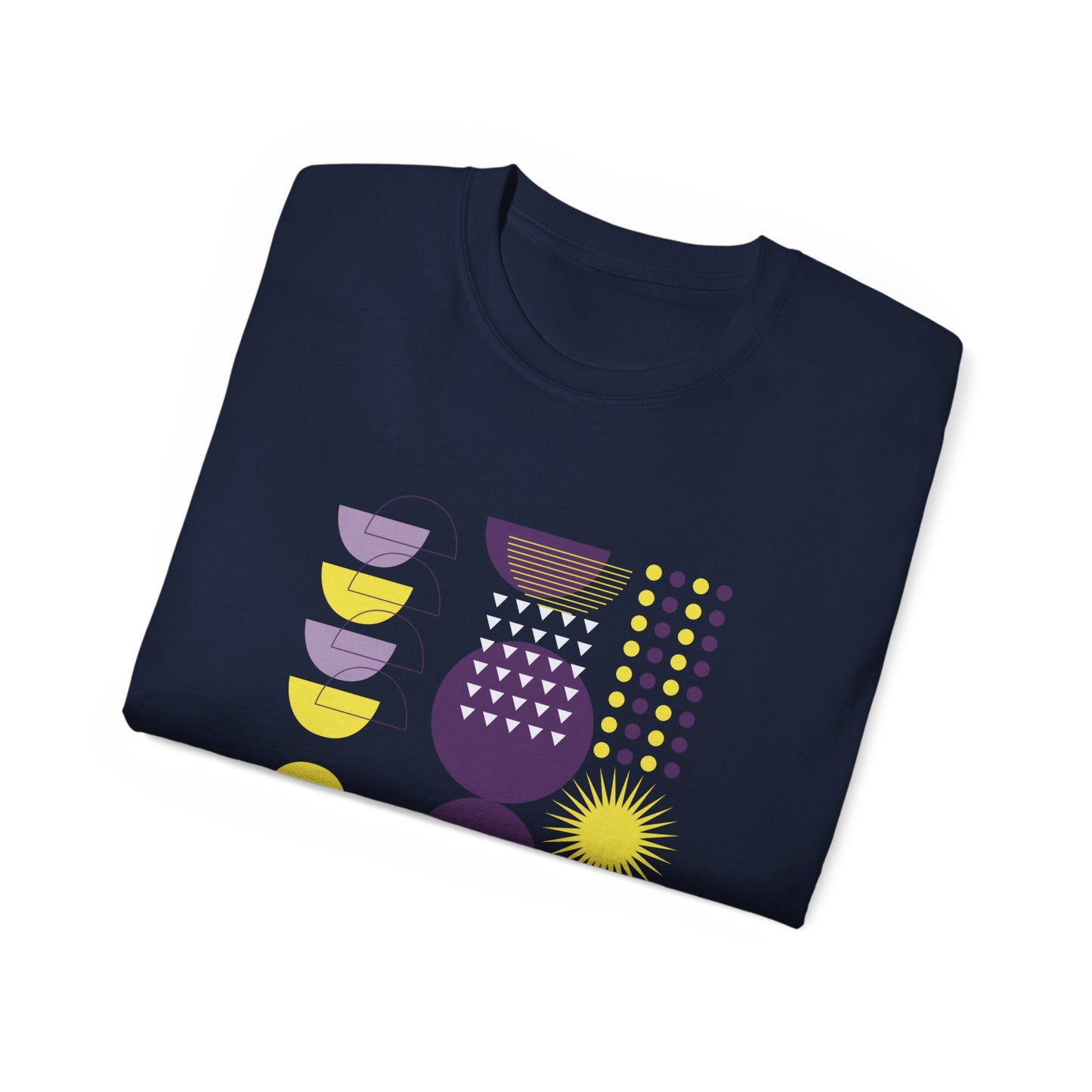 Camiseta de algodón ultra suave con ilustración de ciruelas modernas de la UE