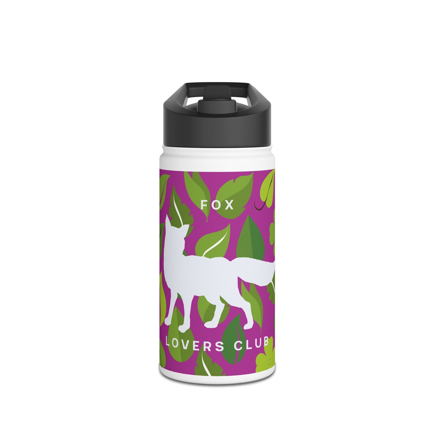 Fox Lovers Club Stainless Steel Water Bottle, Standard Lid