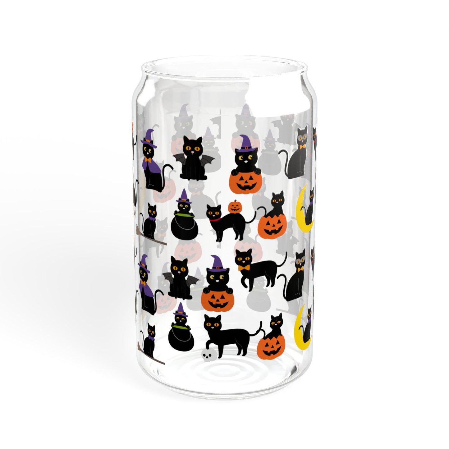 Halloween Cats Sipper Glass, 16oz