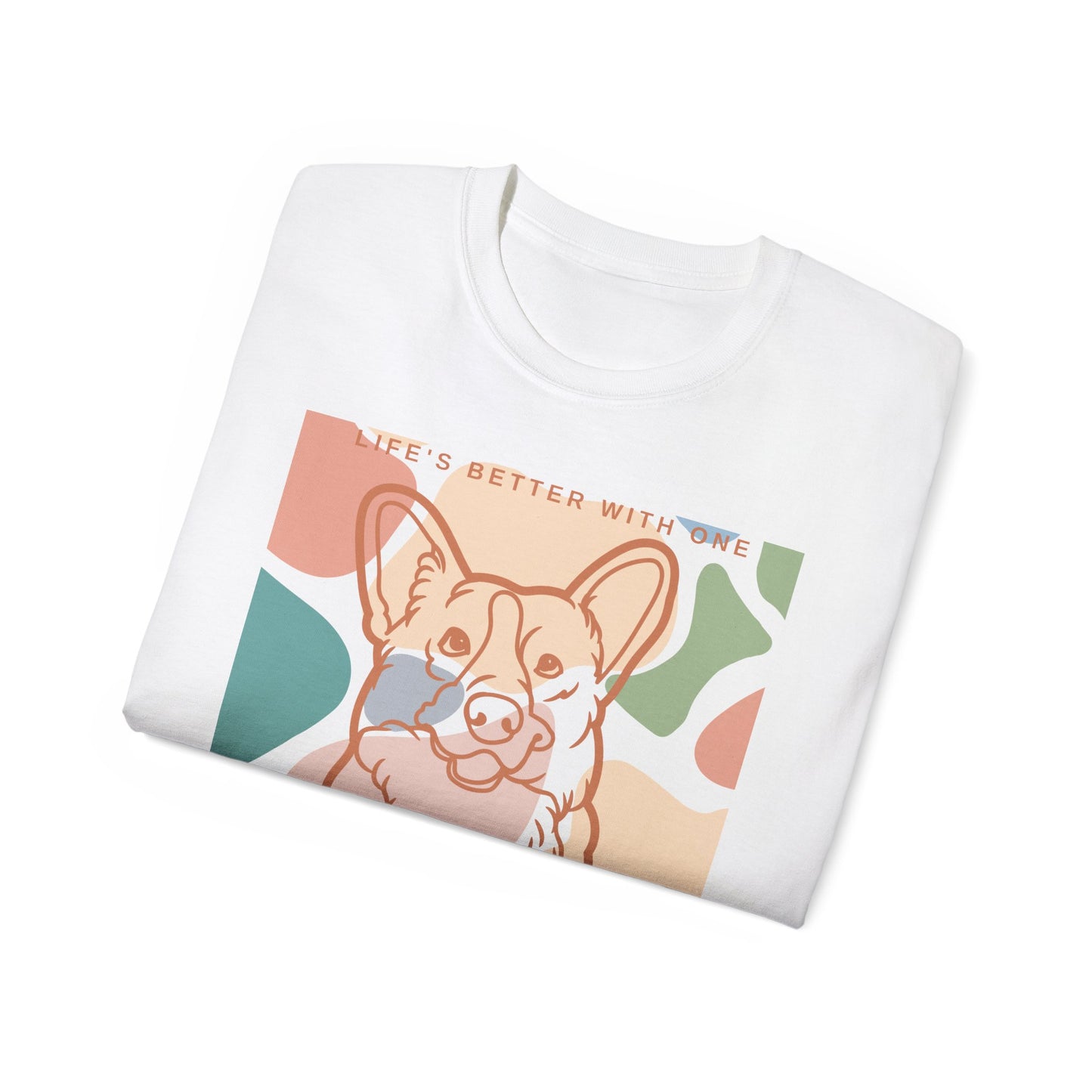 Cute Corgi Unisex Ultra Cotton Tee Two Sided