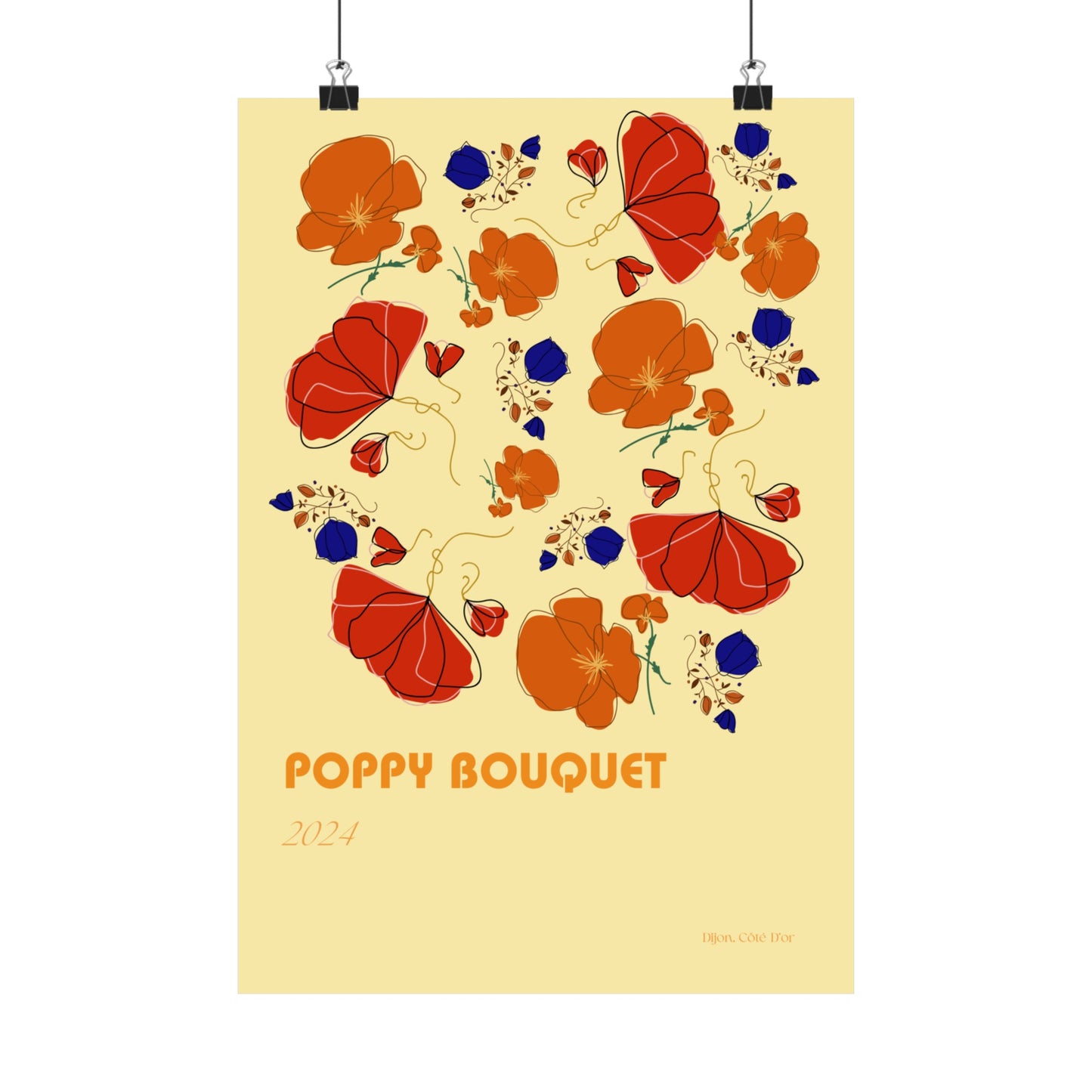 Poppy Bouquet Vertical Posters