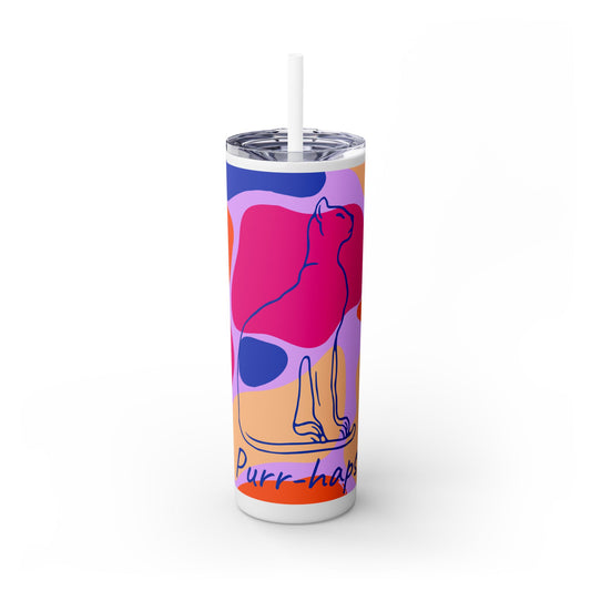 Purr-haps Cat Tumbler with Straw, 20oz