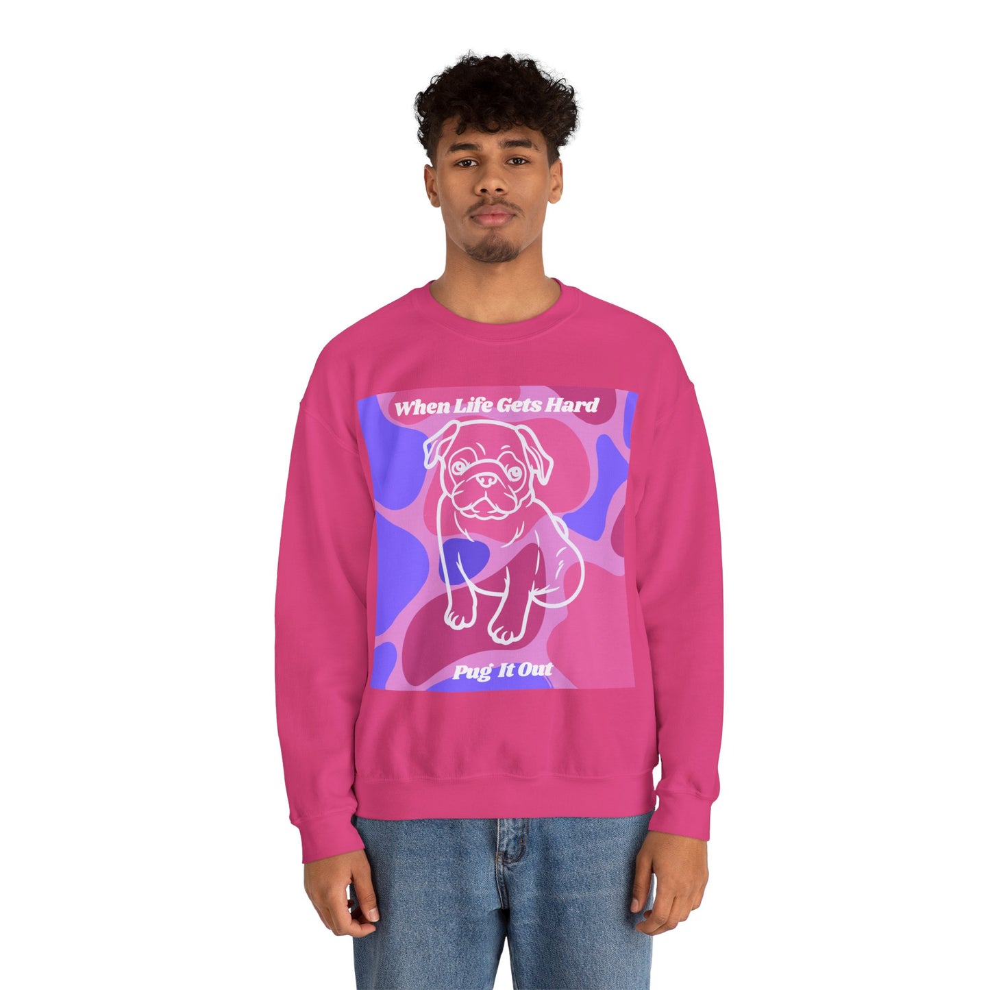 Charming Pug Unisex Heavy Blend™ Crewneck Sweatshirt EU