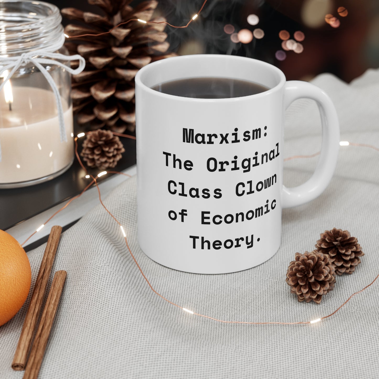 Taza de payaso de la clase de Marx de 11 oz