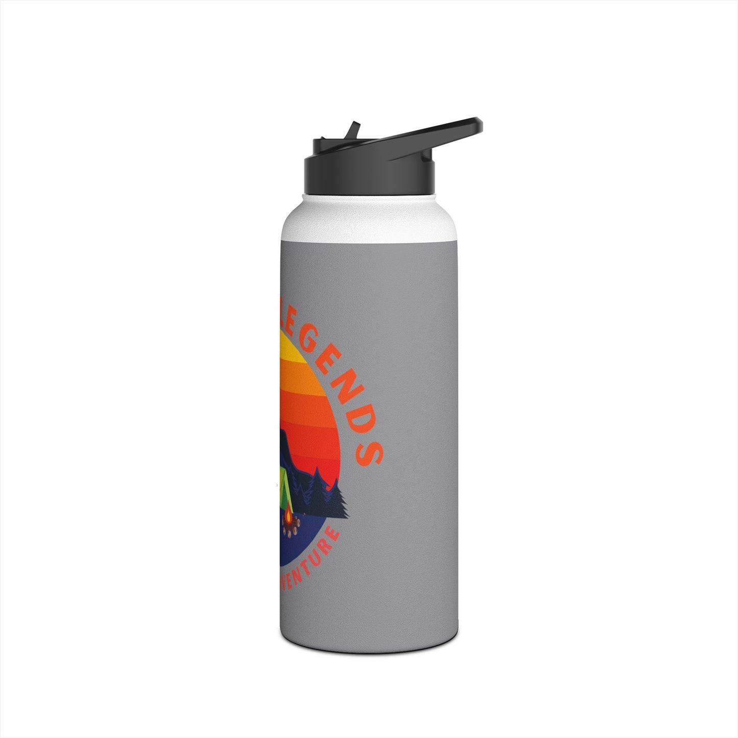 Bigfoot Adventure: Chasing Legends Stainless Steel Water Bottle, Standard Lid