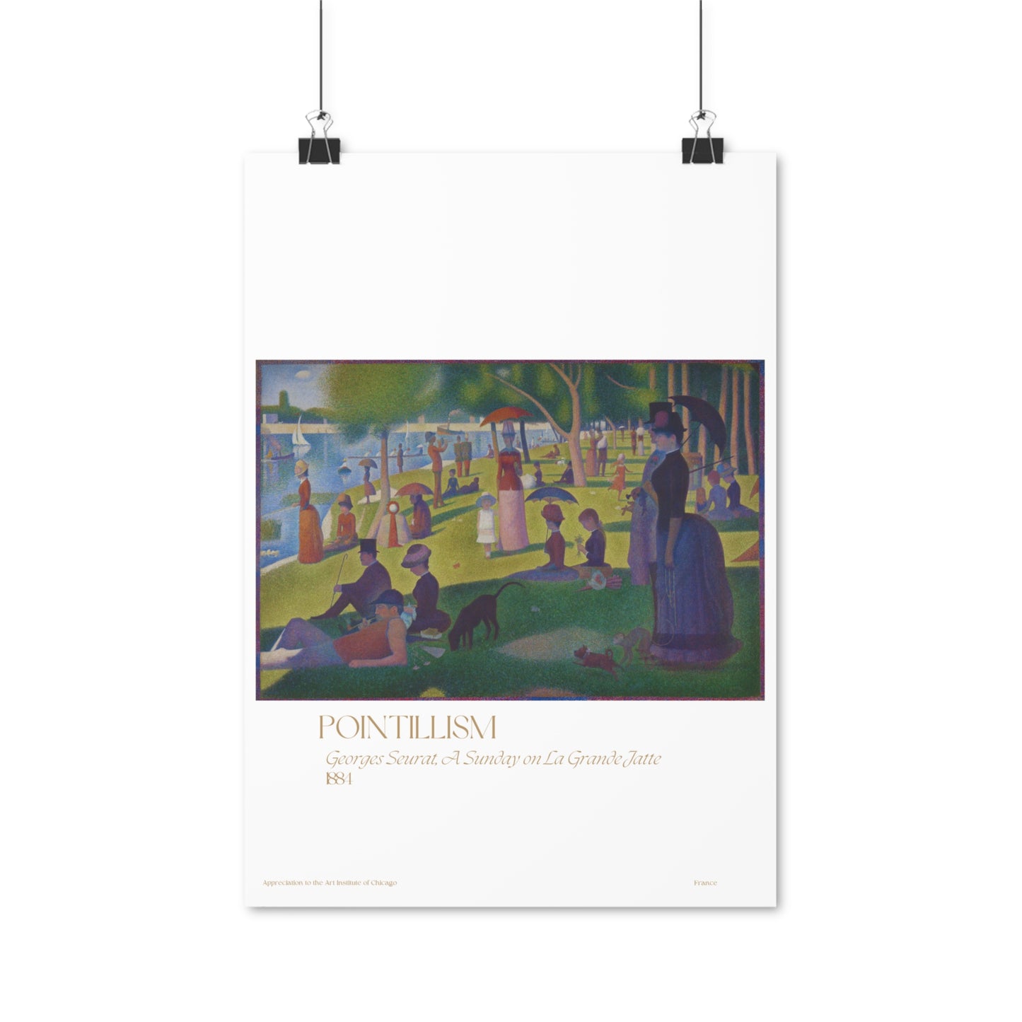 Georges Seurat, A Sunday on La Grande Jatte 1881 Vertical Poster EU