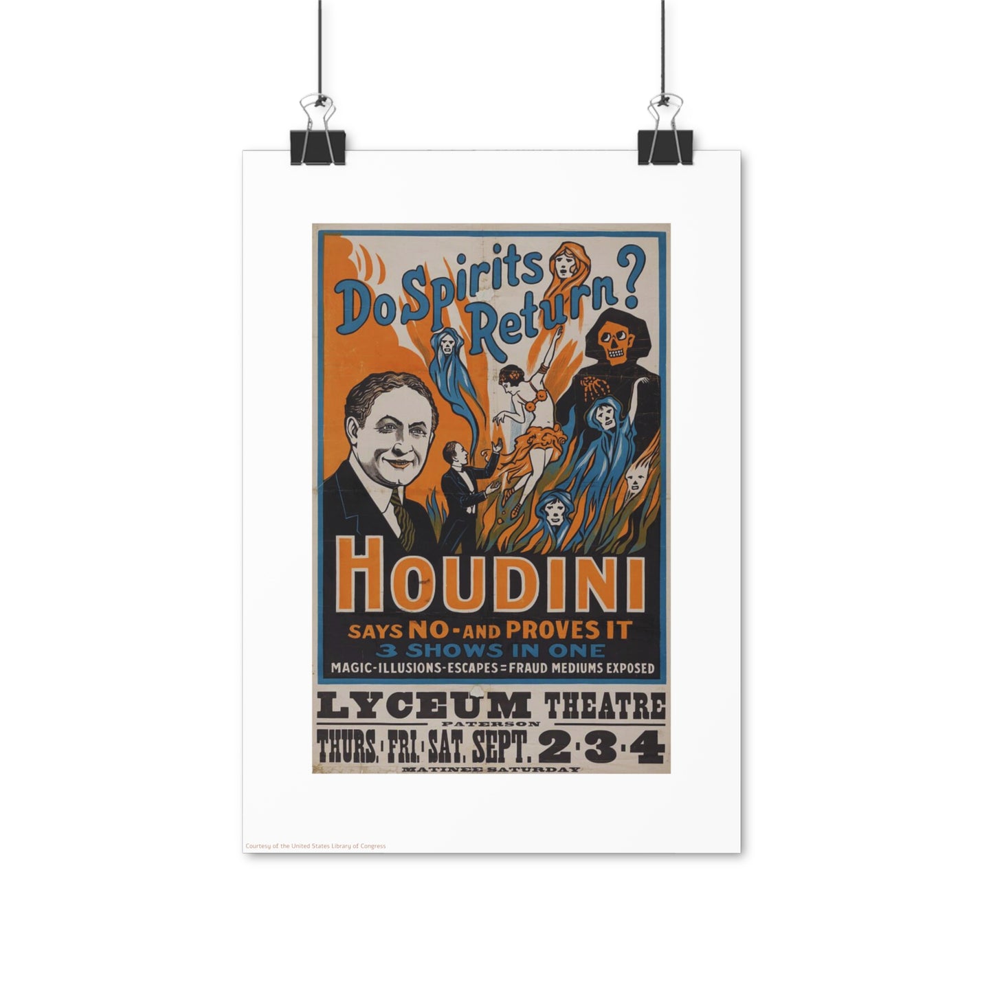 Houdini Illustration Vertical Poster EU