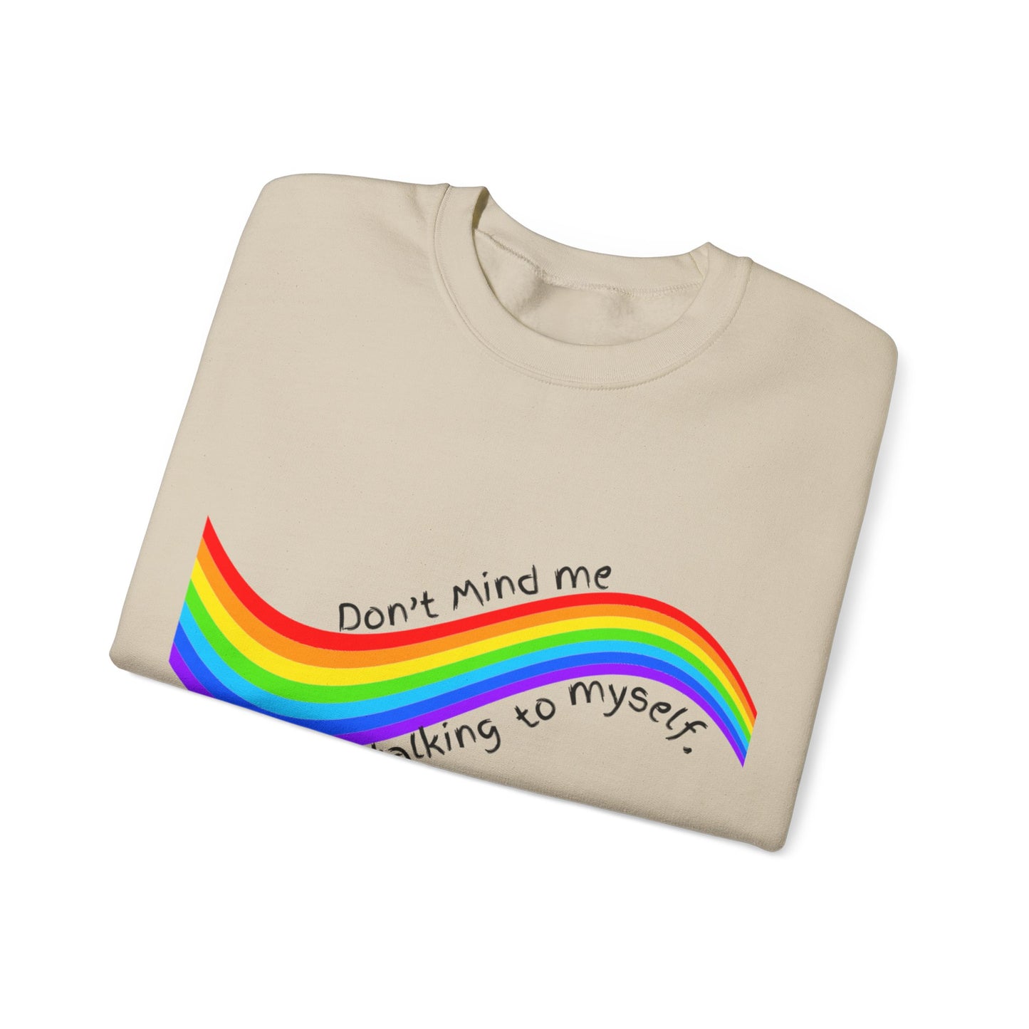 Talking to Myself Rainbow Unisex Heavy Blend™ Crewneck Sweatshirt EU