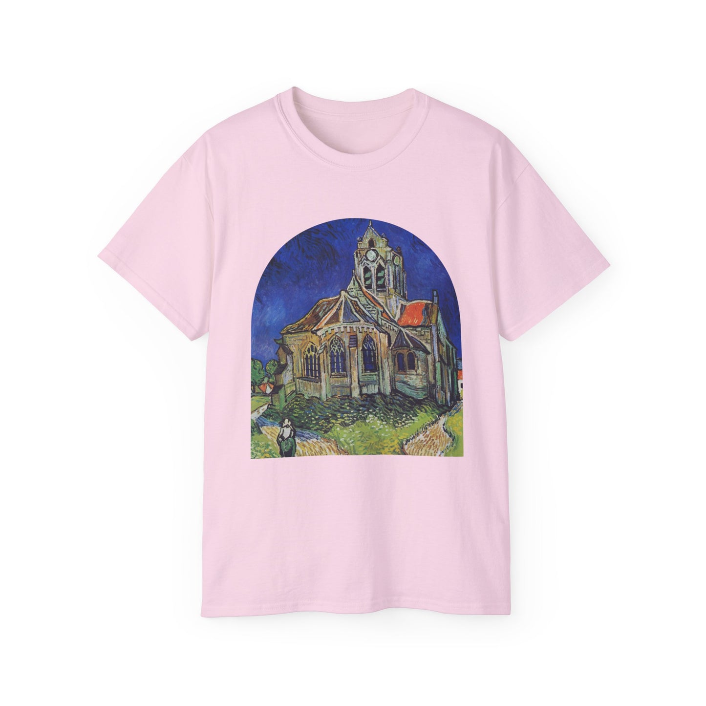 Vincent Van Gogh, The Church at Auvers 1890 Ultra Cotton Tee