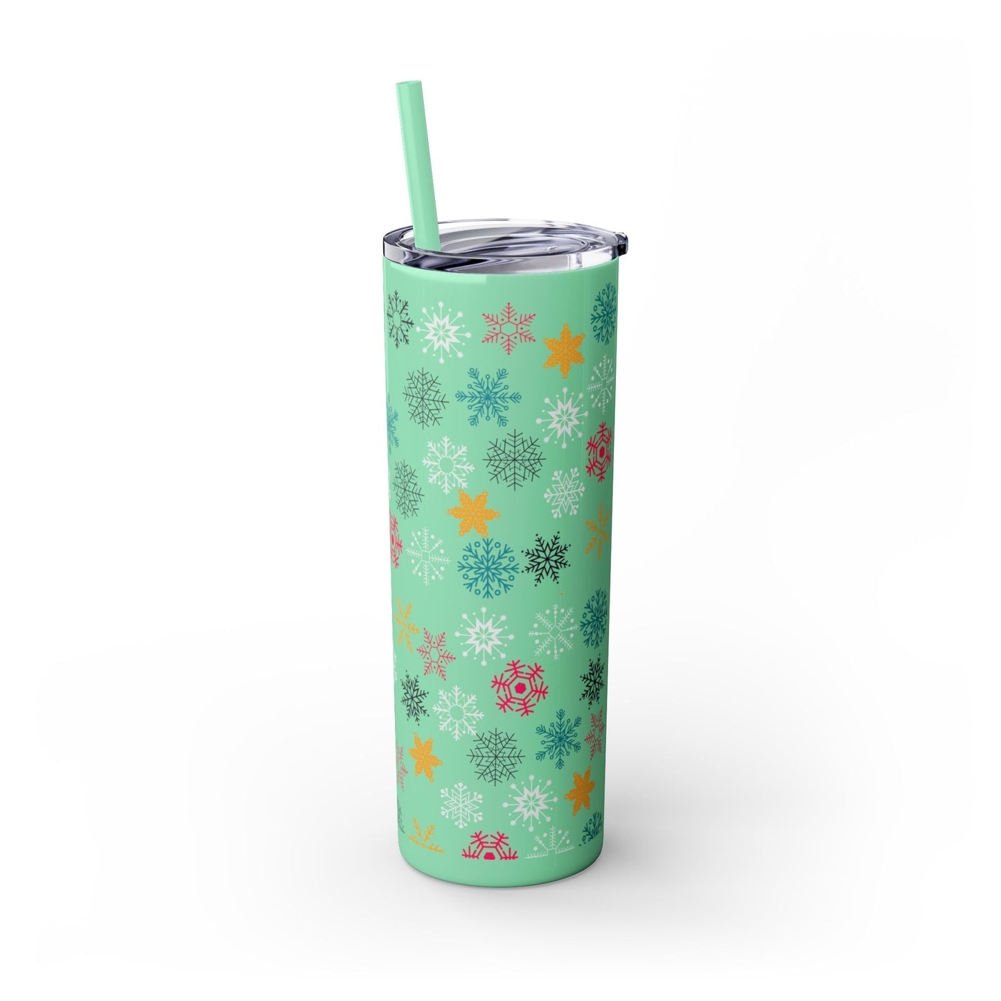 Vaso con pajita Let it Snow Rainbows, 20 oz