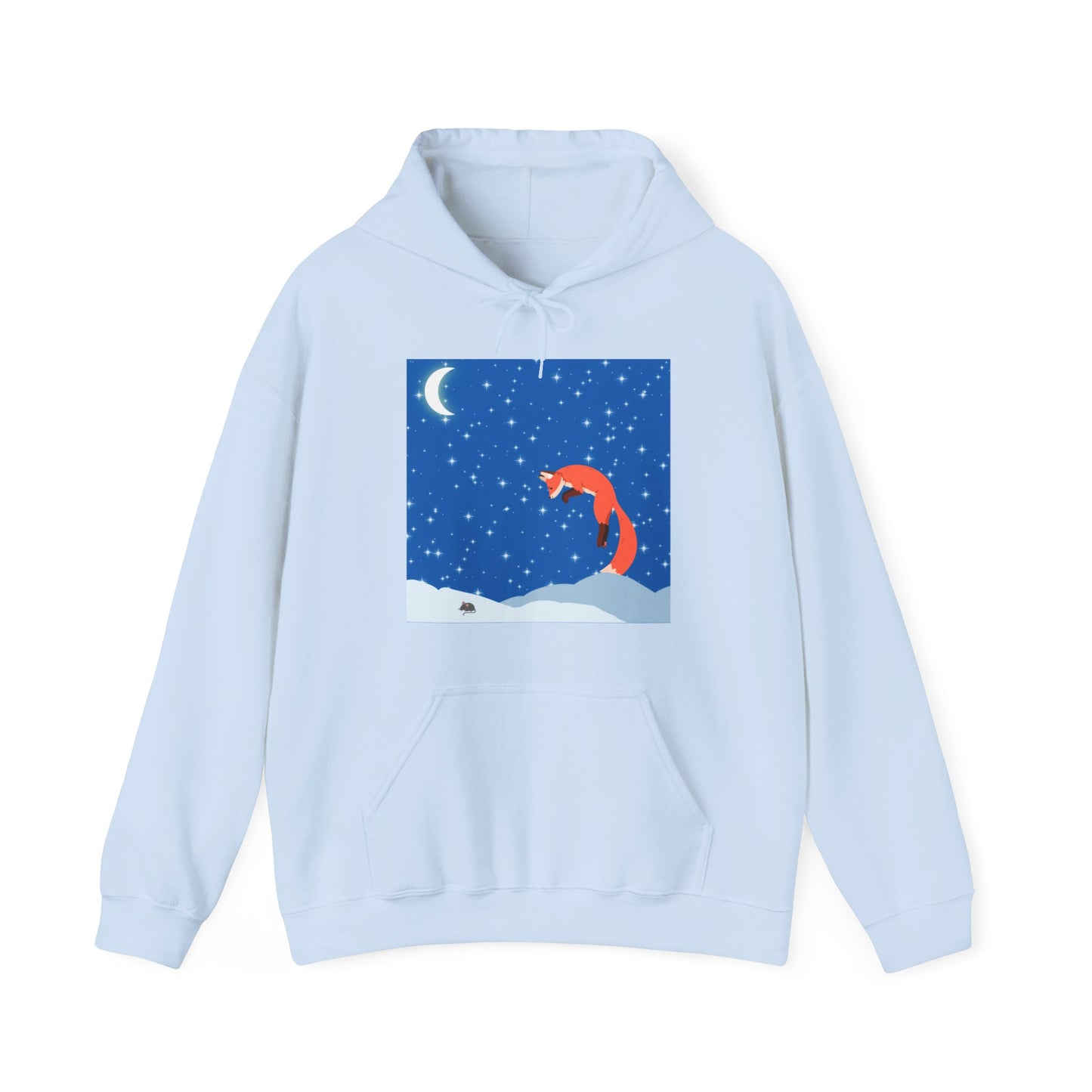 Snow Jumping Fox Unisex Heavy Blend™ Hooded Sweatshirt EU